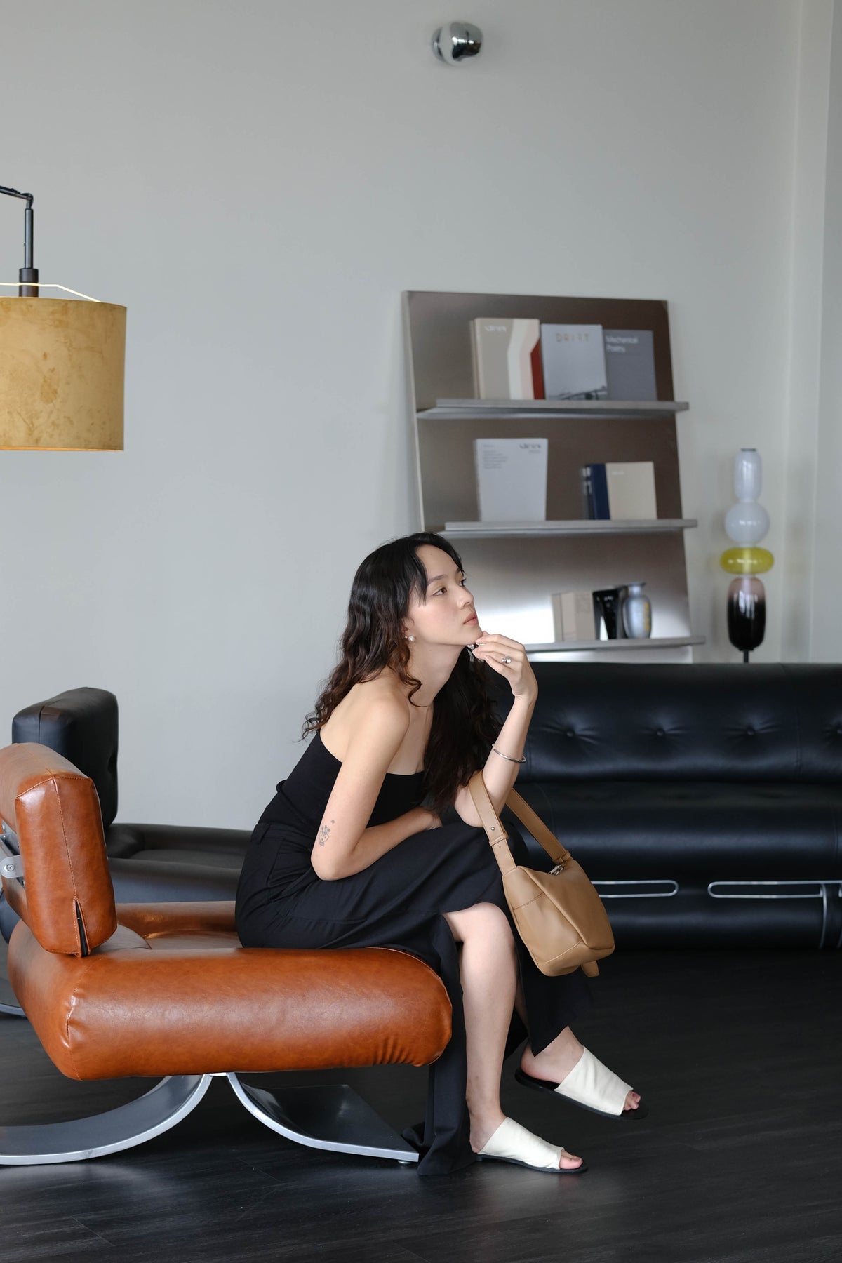 High-waisted Skirt In Classic Black
