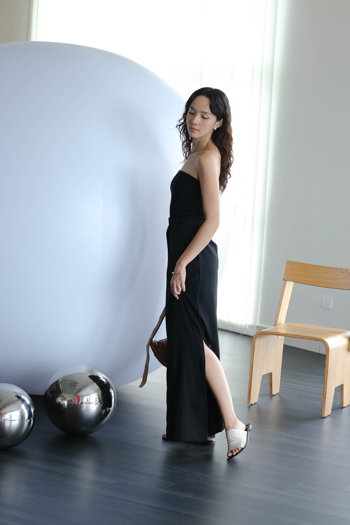 High-waisted Skirt In Classic Black