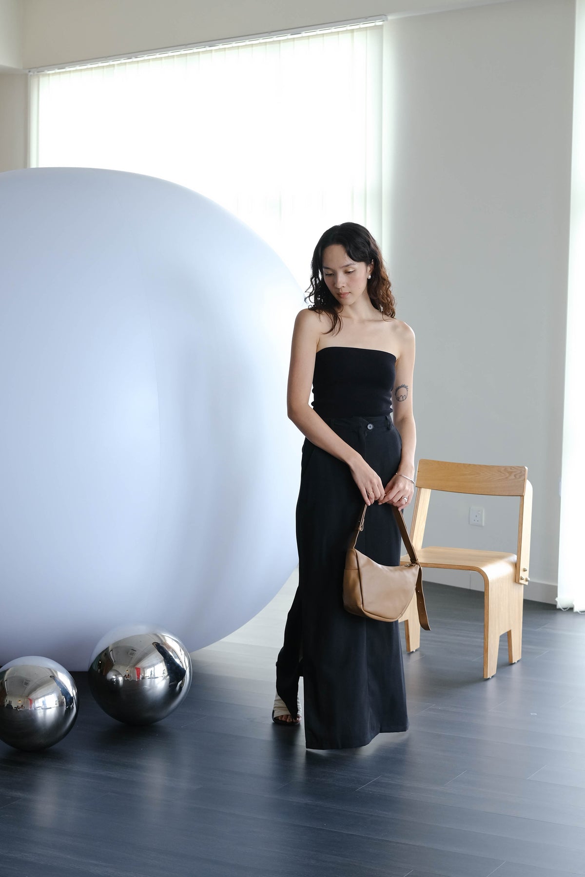 High-waisted Skirt In Classic Black