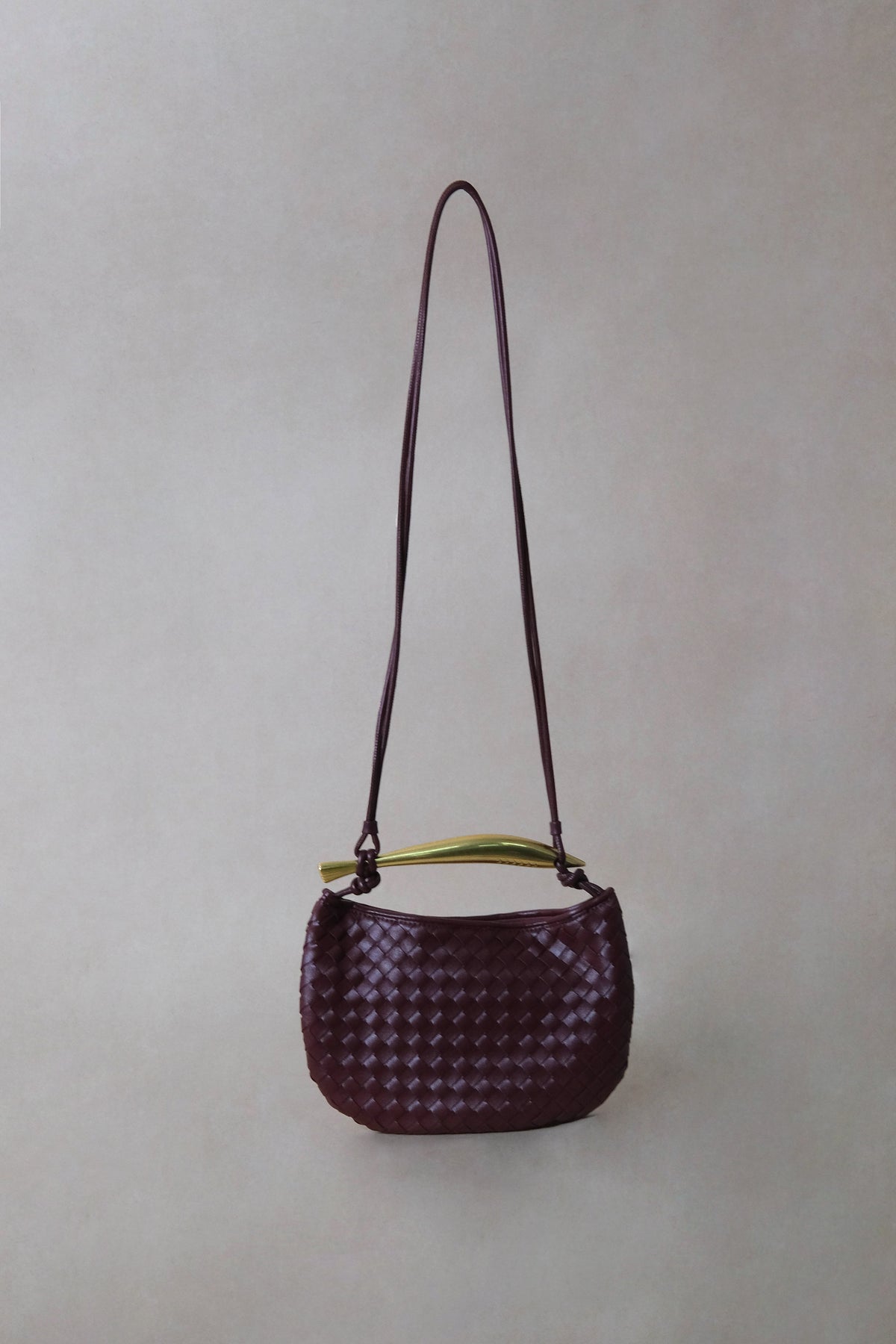 Artisan Classic Dumpling Bag - Shinny Wine Red