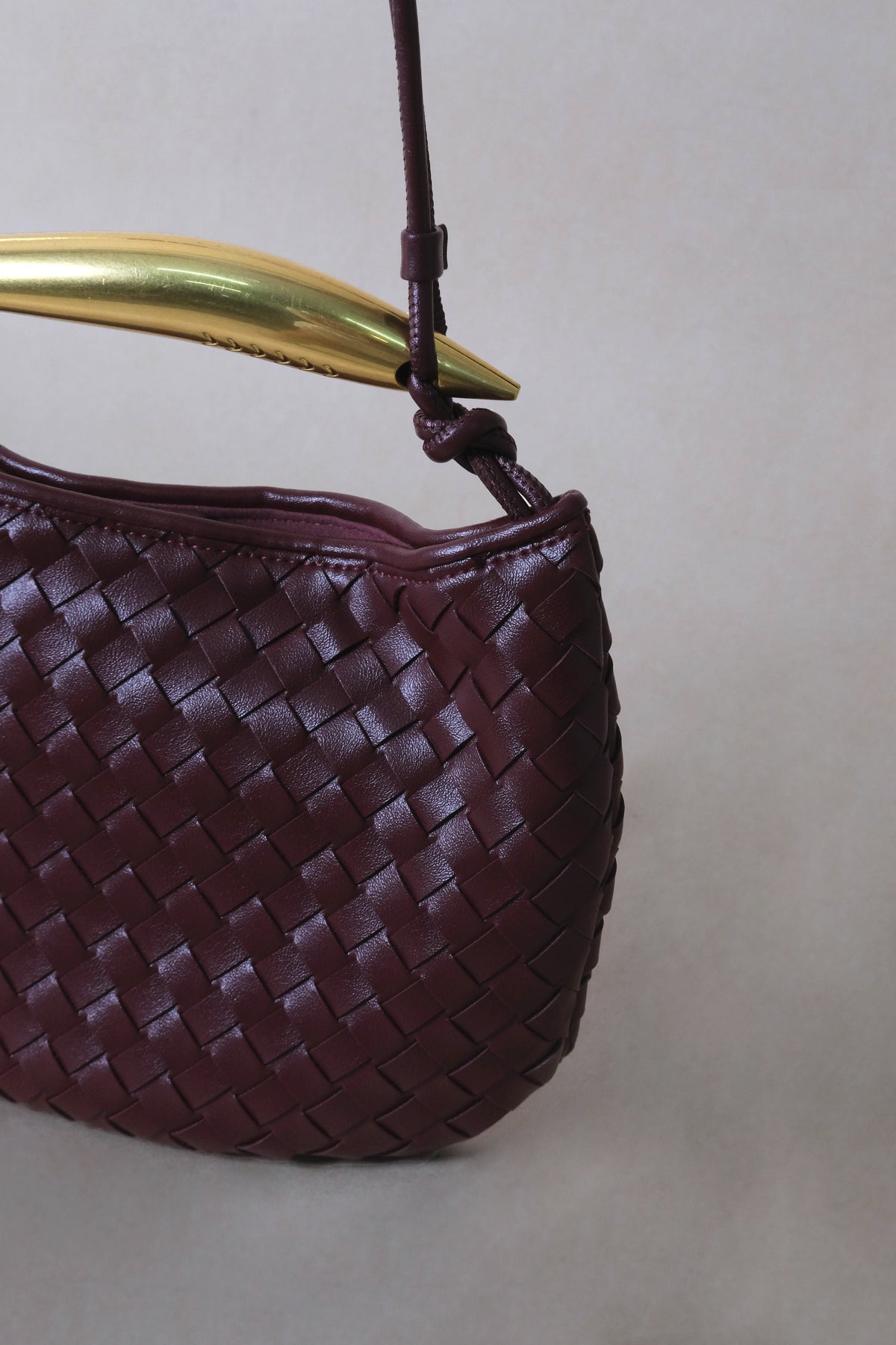 Artisan Classic Dumpling Bag - Shinny Wine Red
