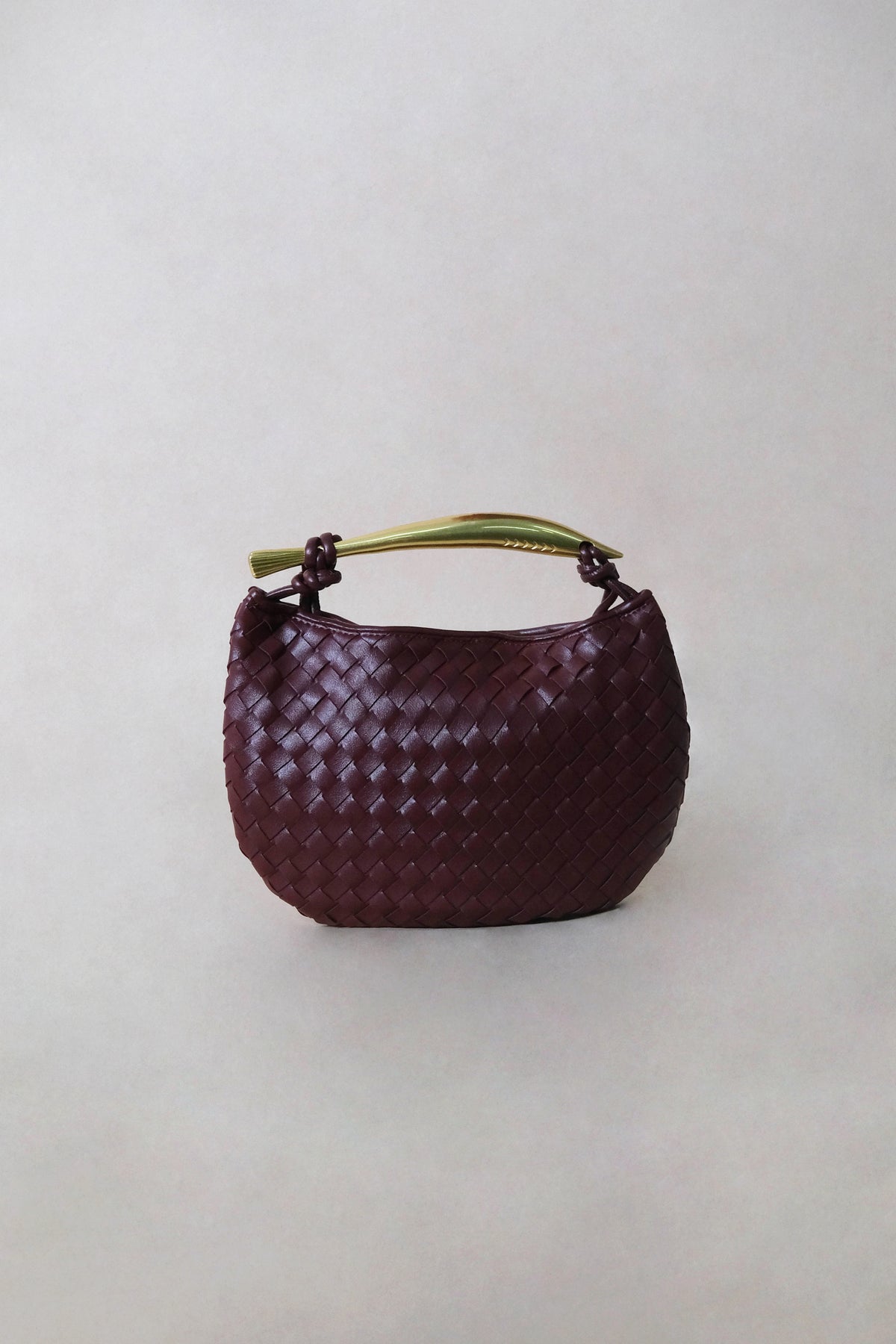 Artisan Classic Dumpling Bag - Shinny Wine Red