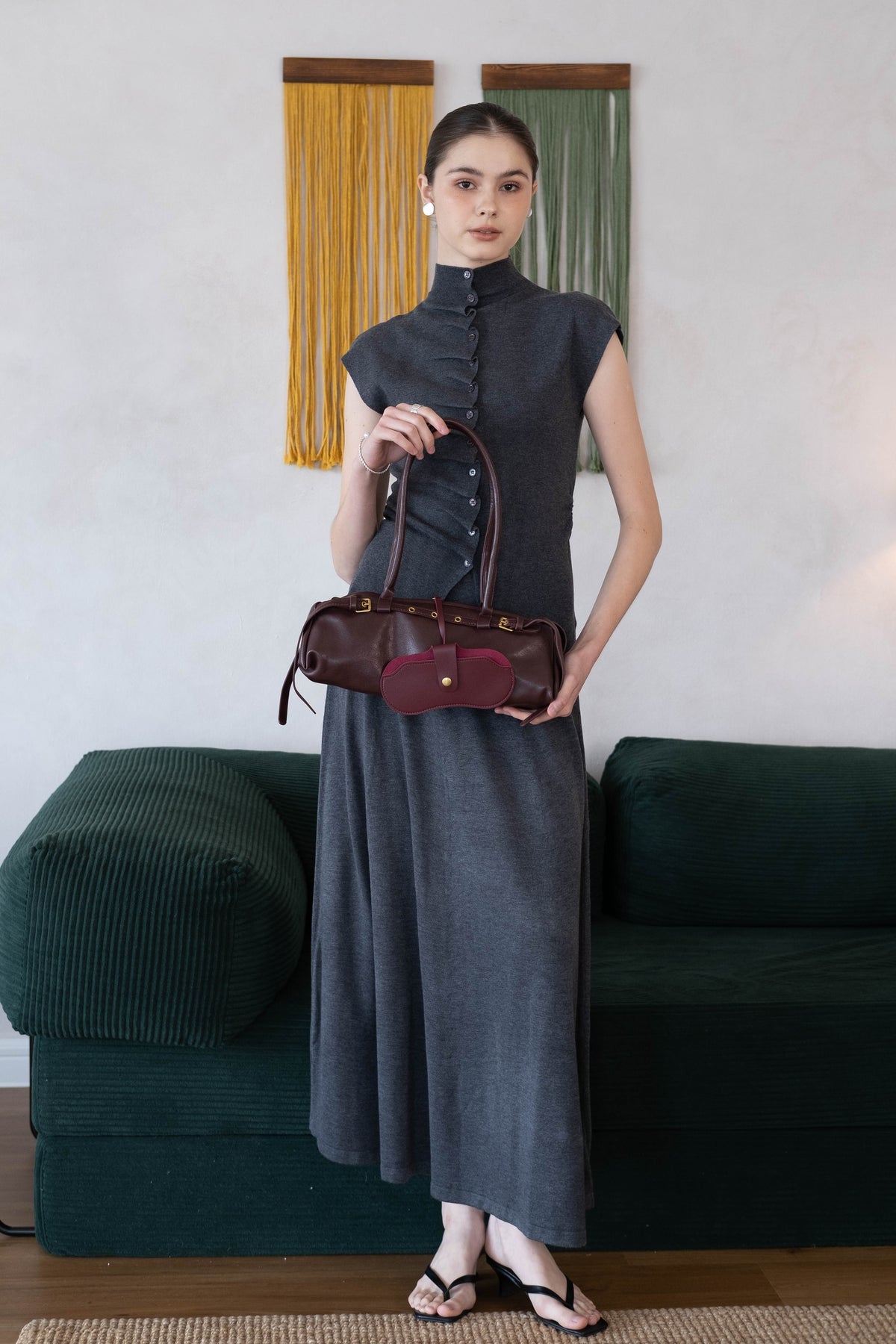 Aurora Classic Dome Bag - Wine Red