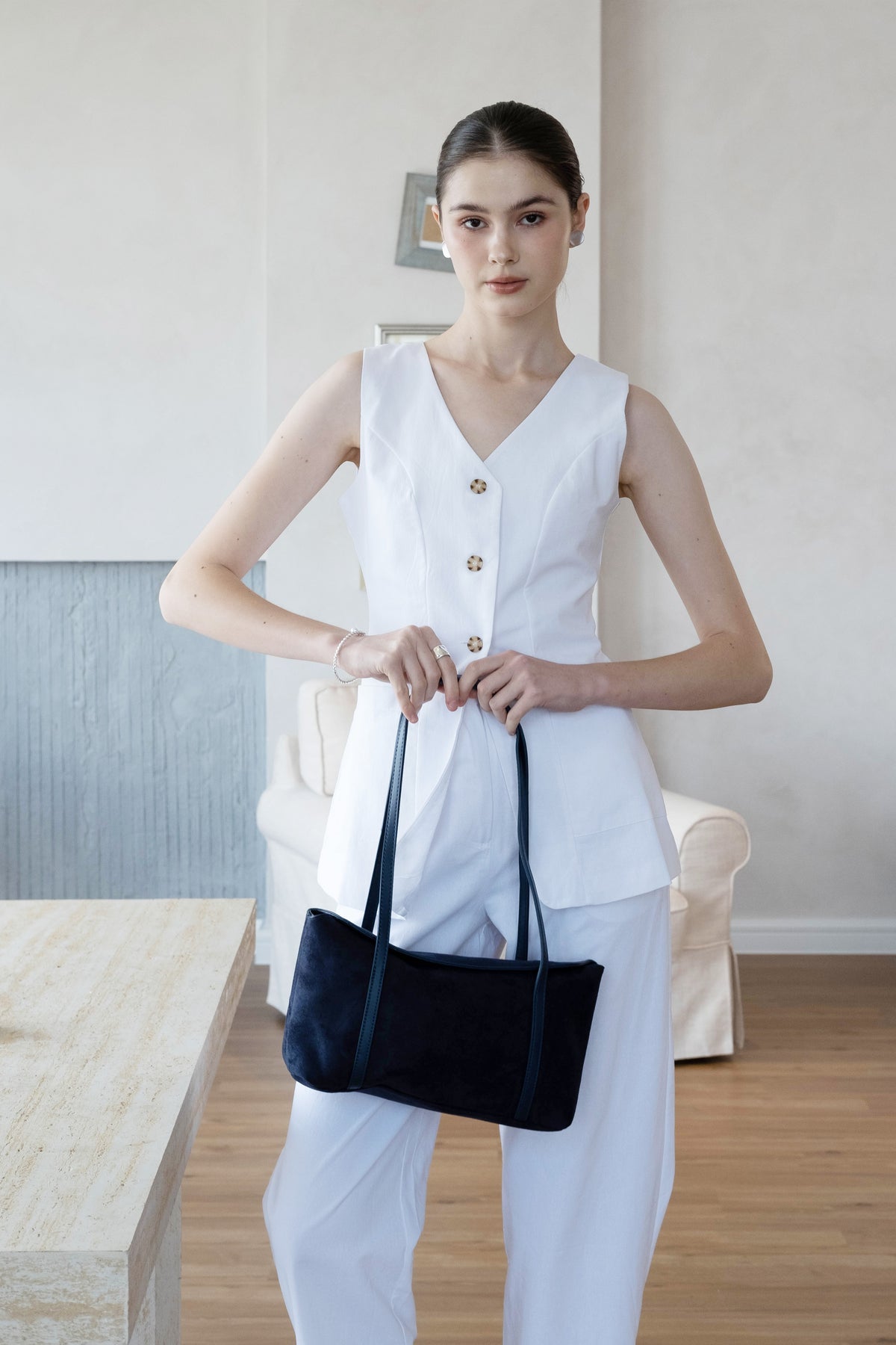 Matte Épure Carry Tote - Dark Blue
