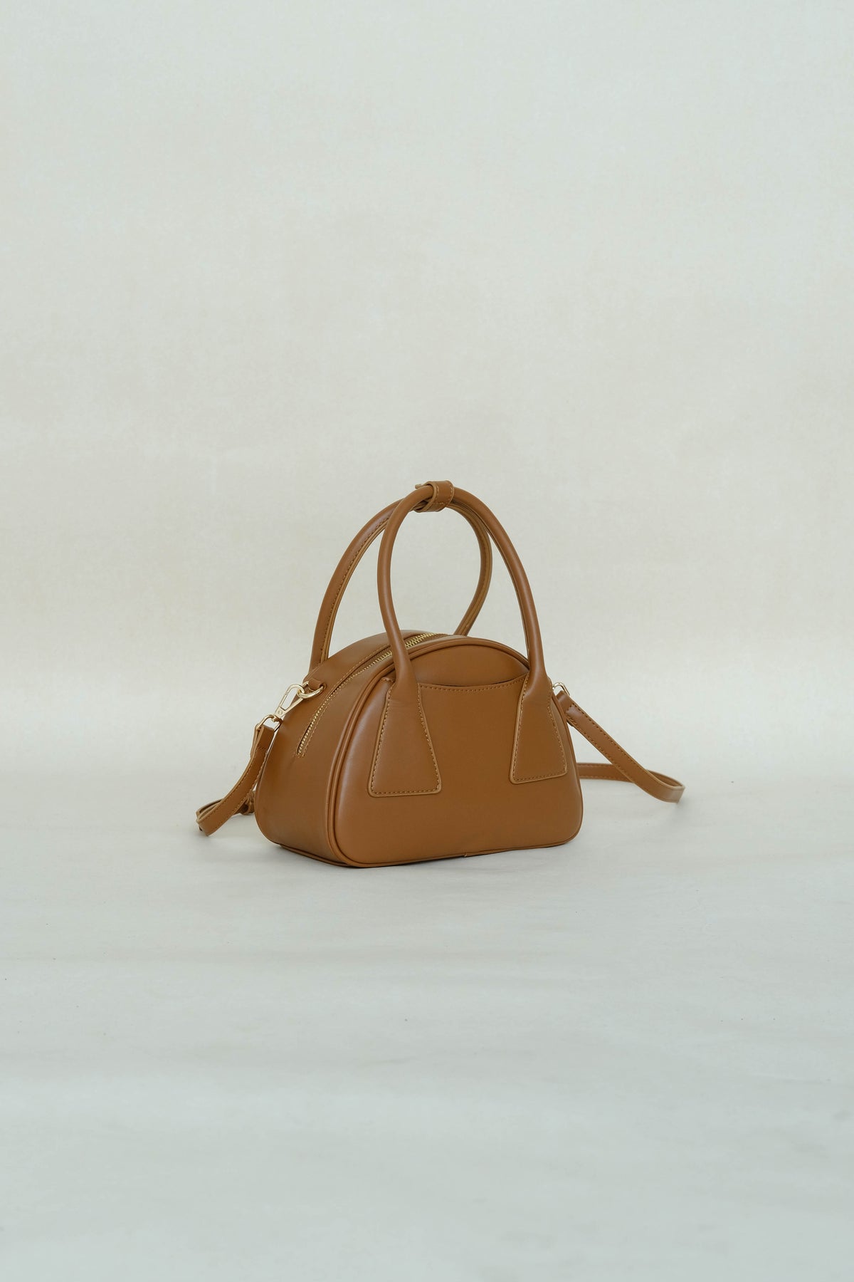 Japanese Triangular Rice Ball Shoulder Crossbody Bag in Light Brown