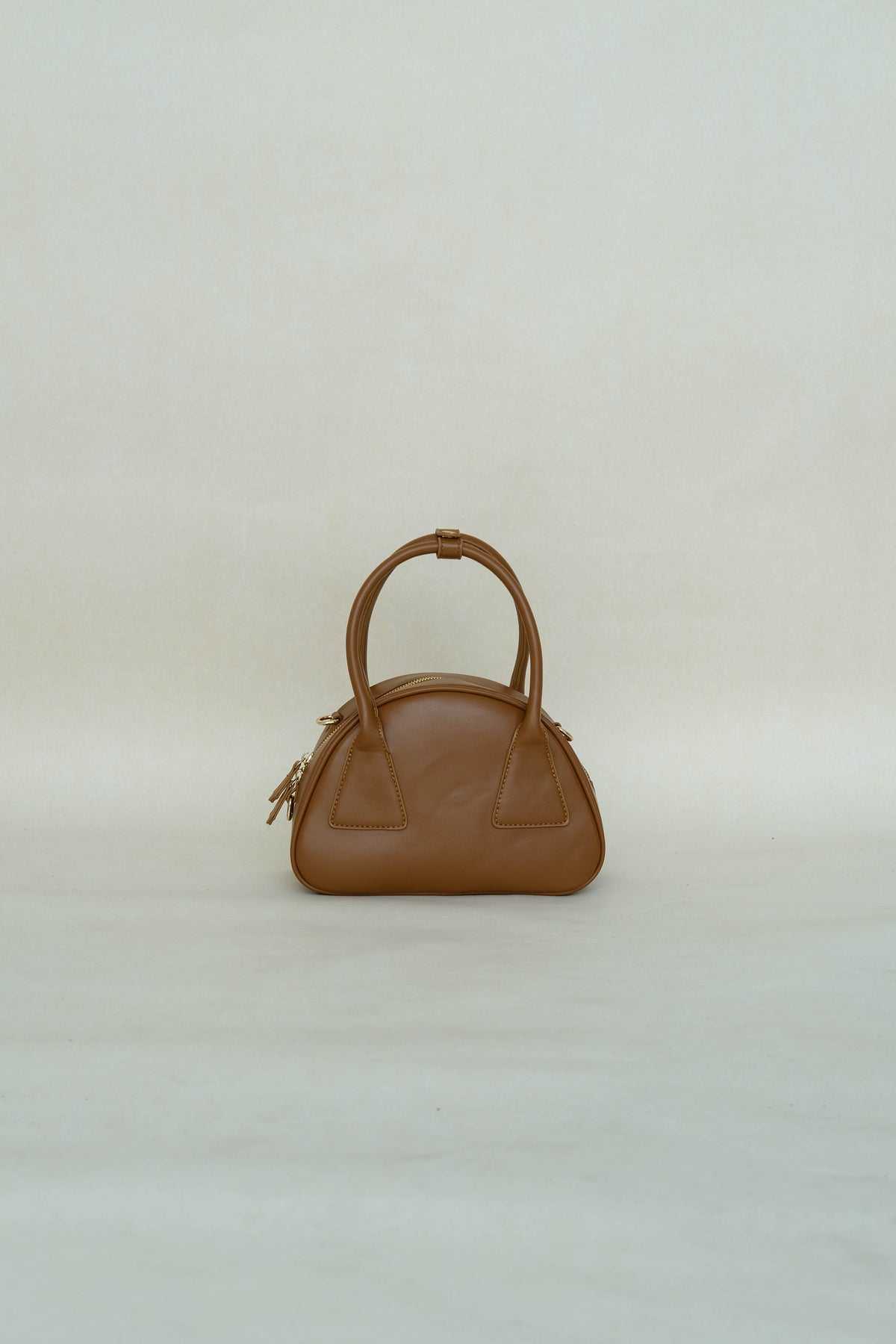 Japanese Triangular Rice Ball Shoulder Crossbody Bag in Light Brown