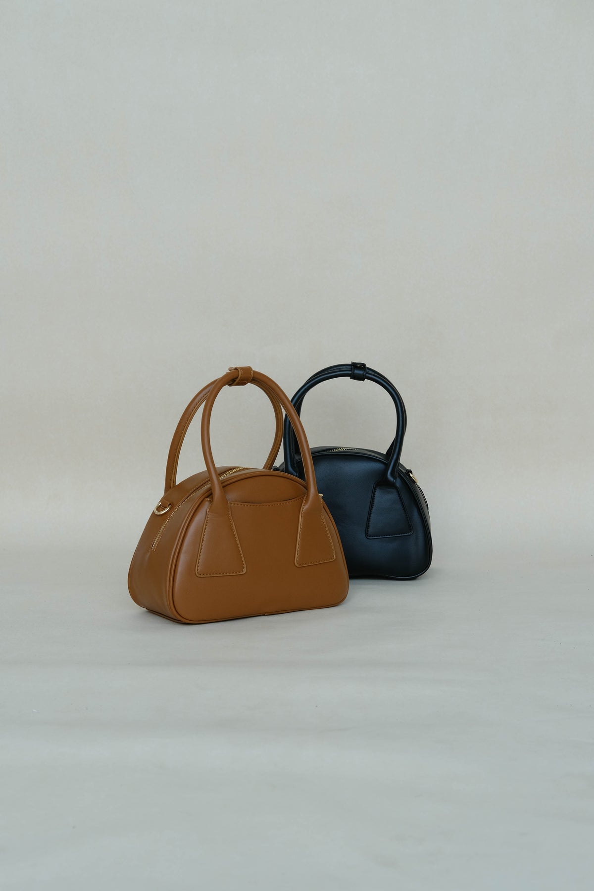 Japanese Triangular Rice Ball Shoulder Crossbody Bag in Light Brown