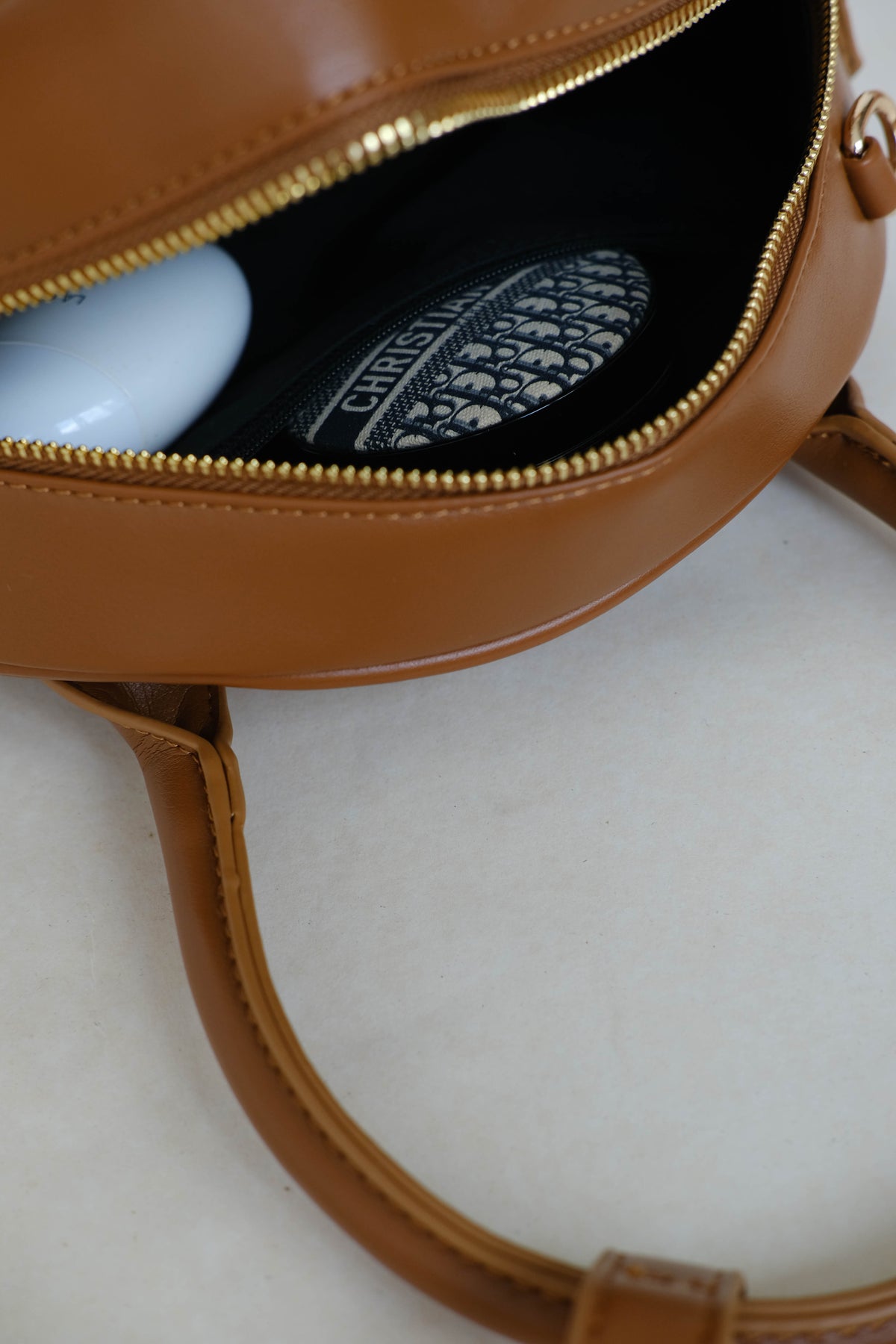 Japanese Triangular Rice Ball Shoulder Crossbody Bag in Light Brown
