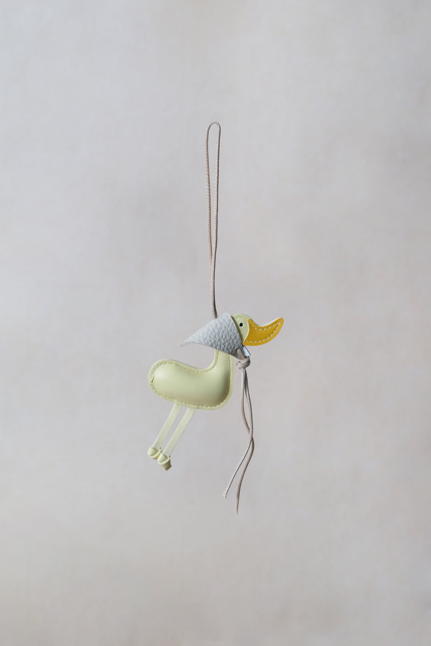 Lucky Duck Charm – Yellow Duck, Ivory Hat