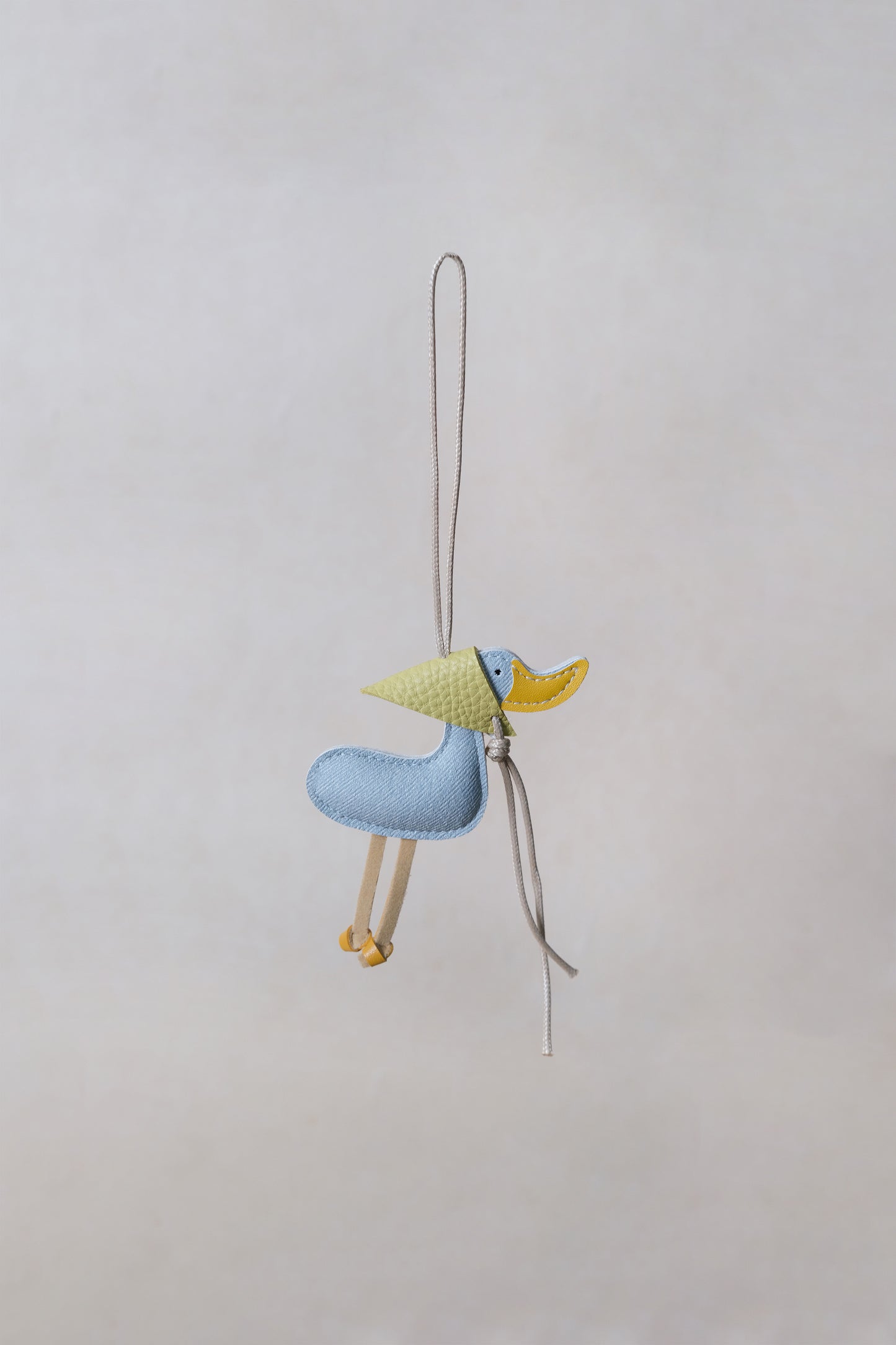 Lucky Duck Charm – Denim Duck, Yellow Hat