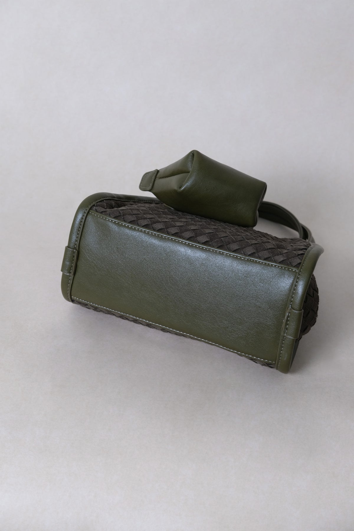 Artisan Grace Basket Bag - Olive Green