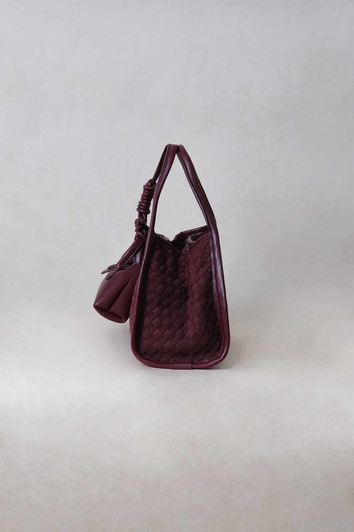Artisan Grace Basket Bag - Wine Red