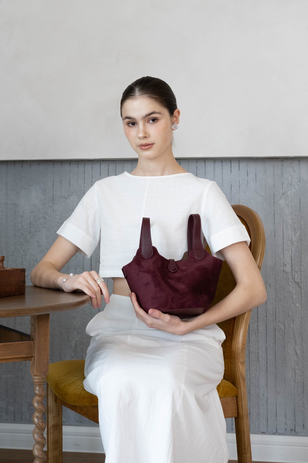 Époque Bucket Bag - Reddish Purple