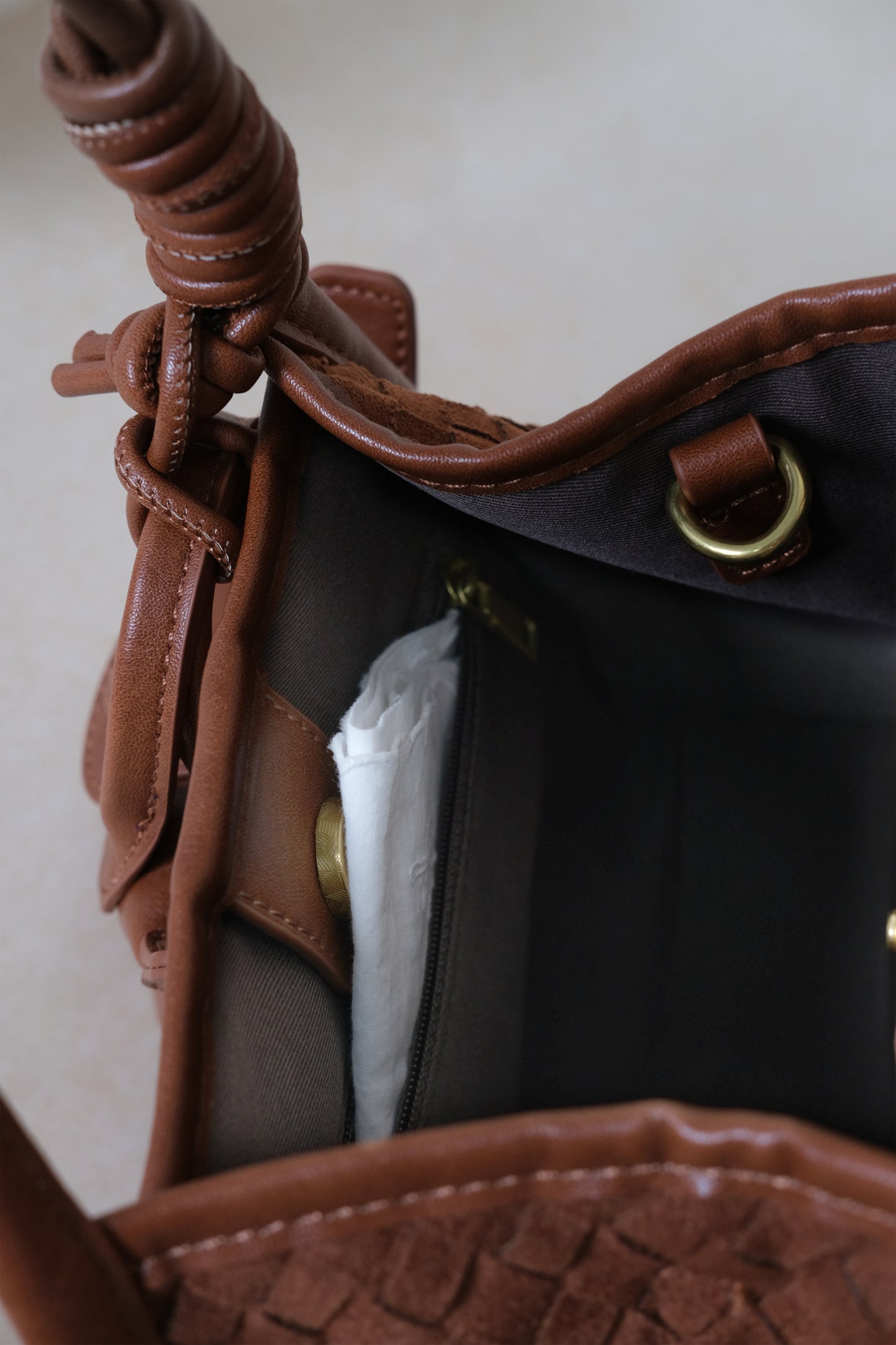 Artisan Grace Basket Bag - Chestnut