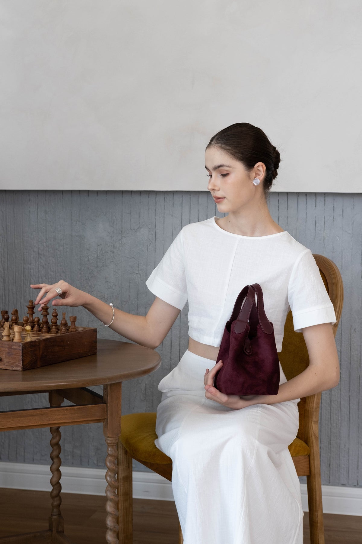 Époque Bucket Bag - Reddish Purple