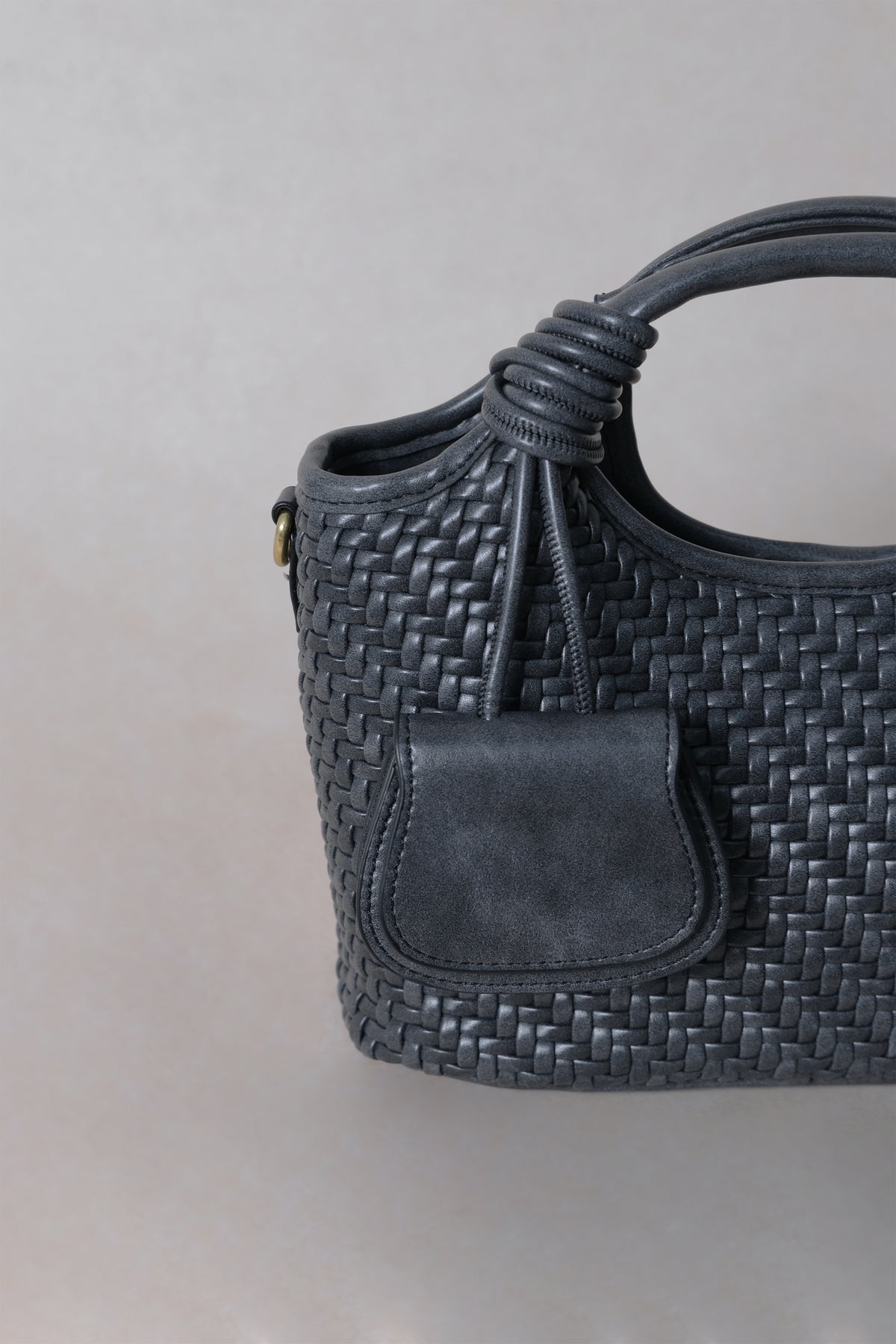 Artisan Sophia Basket Bag - Charcoal Black
