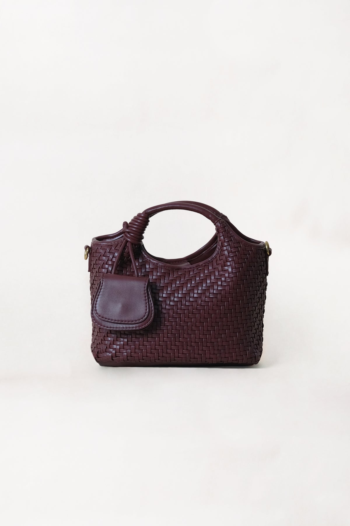 Artisan Sophia Basket Bag - Wine Red