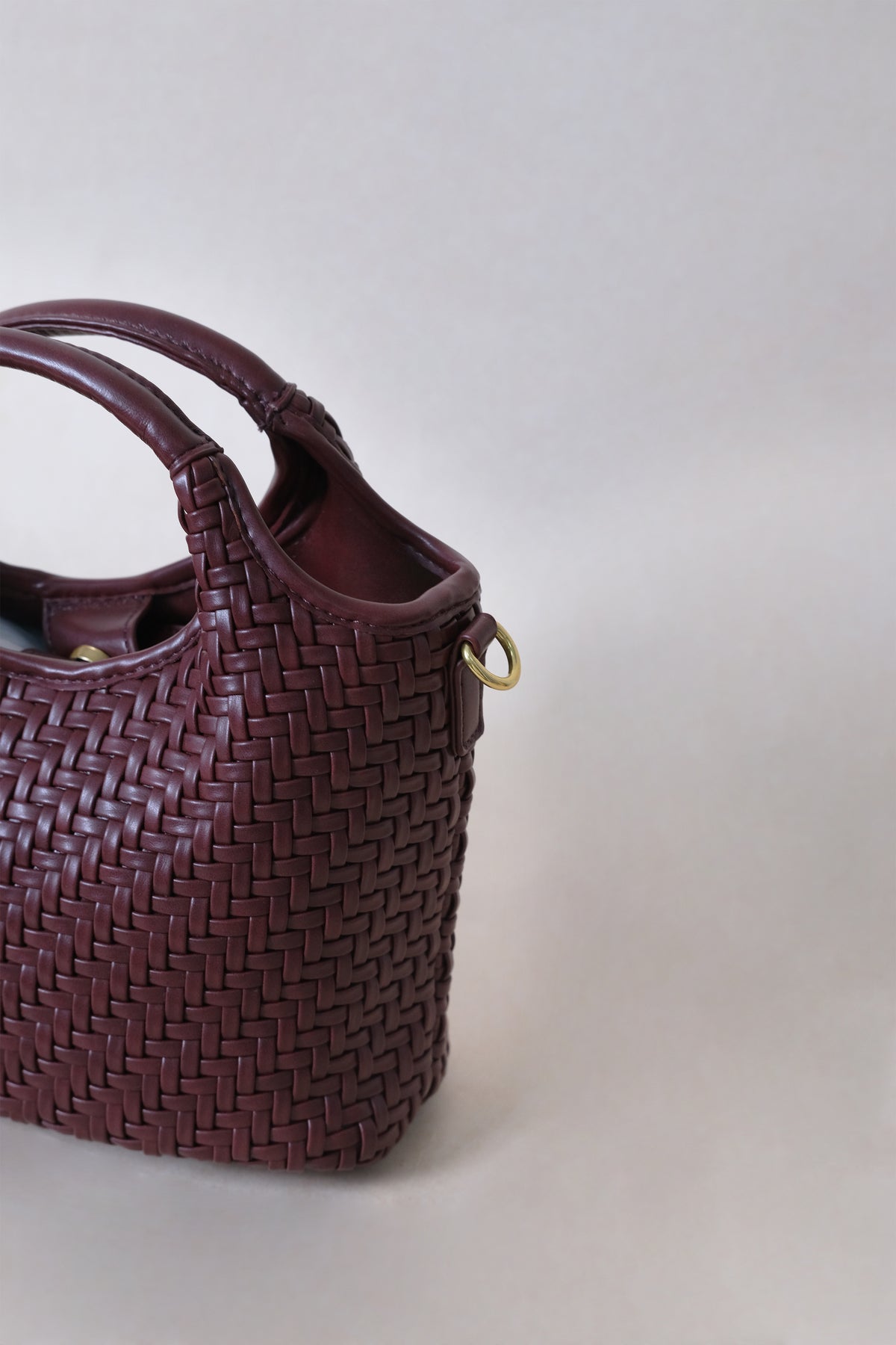 Artisan Sophia Basket Bag - Wine Red