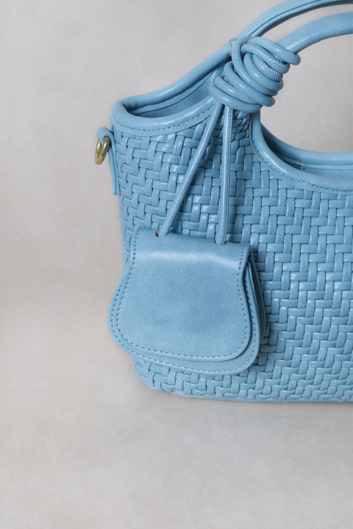 Artisan Sophia Basket Bag - Sea Blue