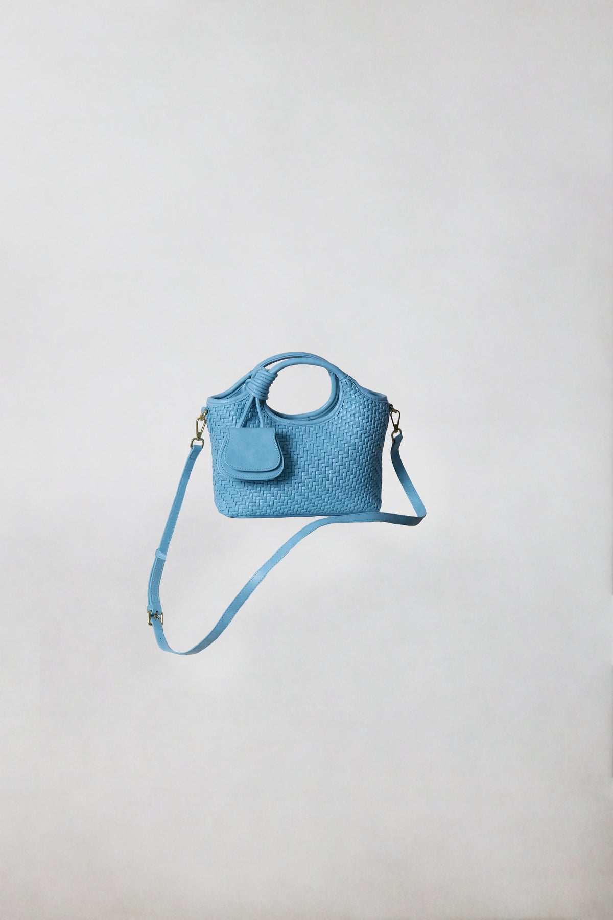 Artisan Sophia Basket Bag - Sea Blue