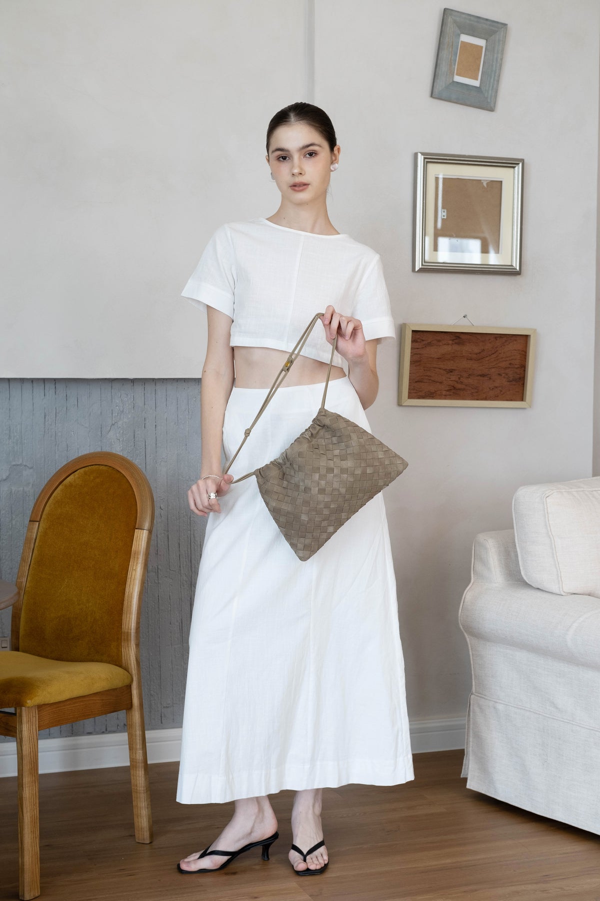 Artisan Cloud Satchel - Earthy Green