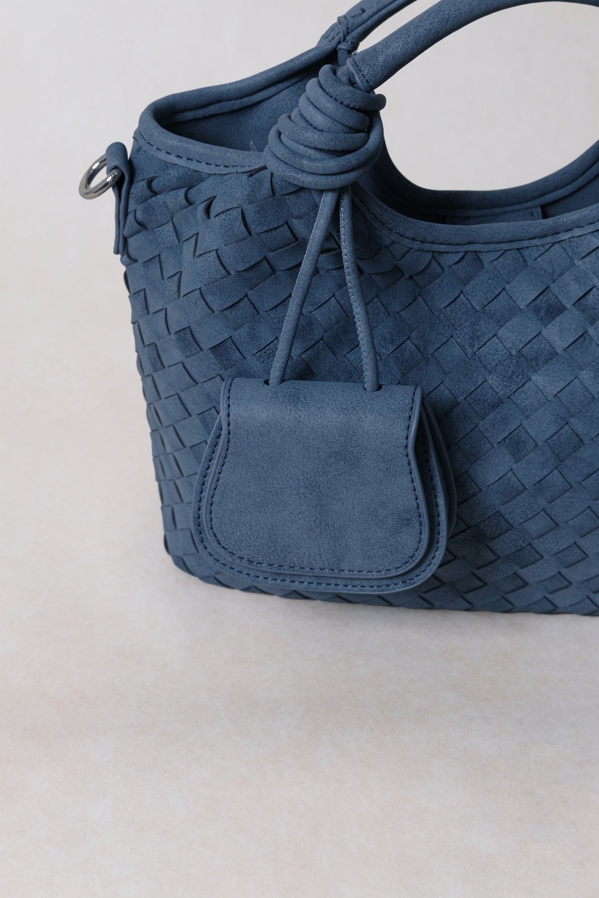 Artisan Claire Basket Bag - Steel Blue
