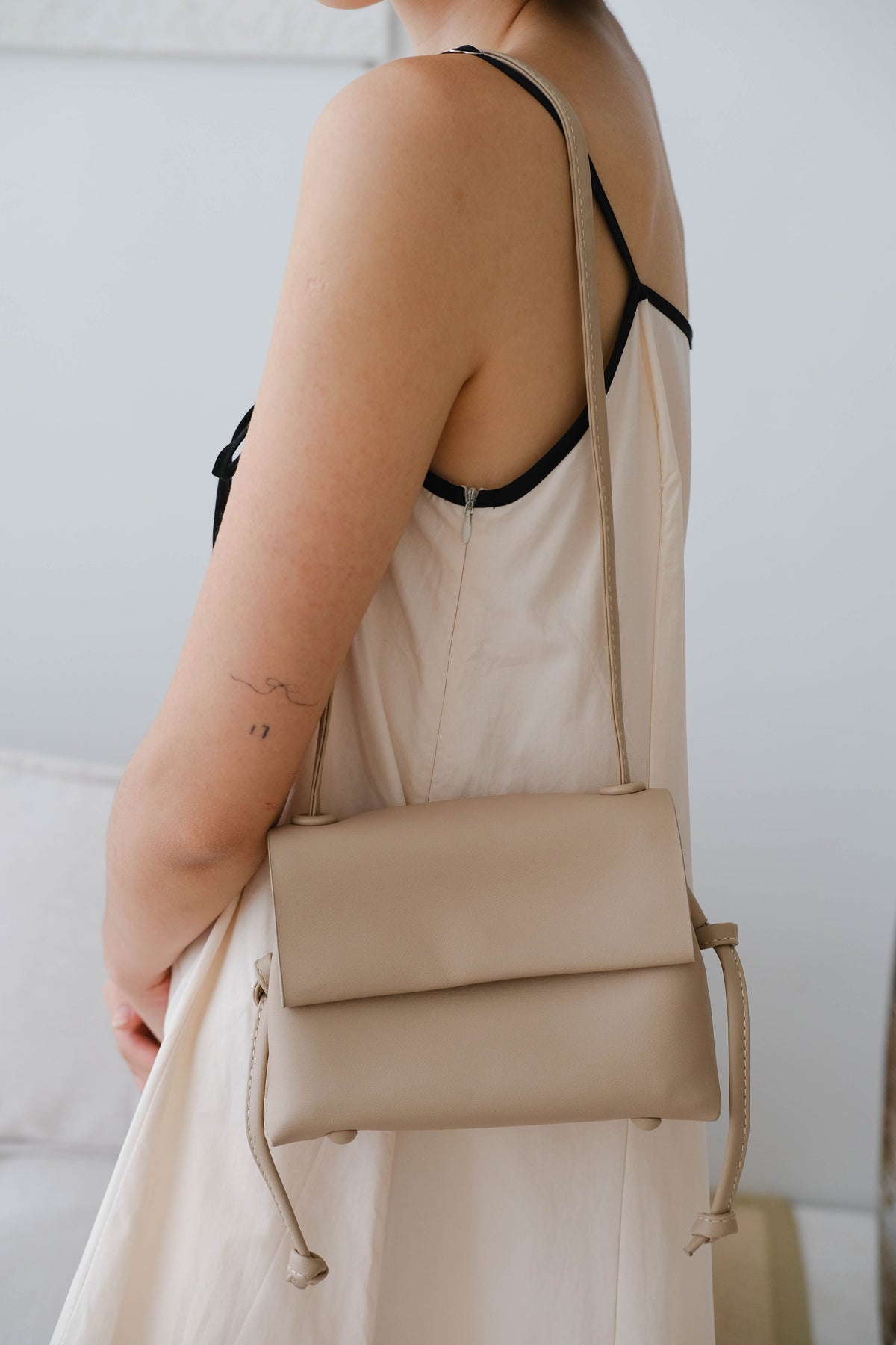 French Contrast Cotton Suspender Dress