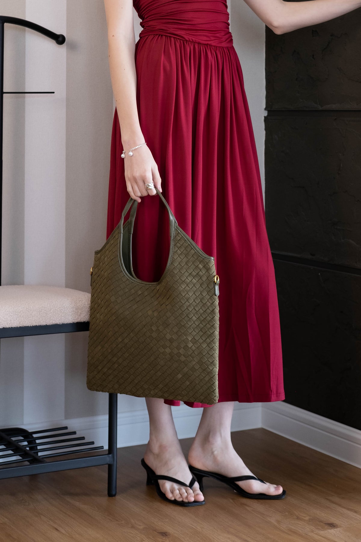 The Artisan Duo Tote - Olive Green