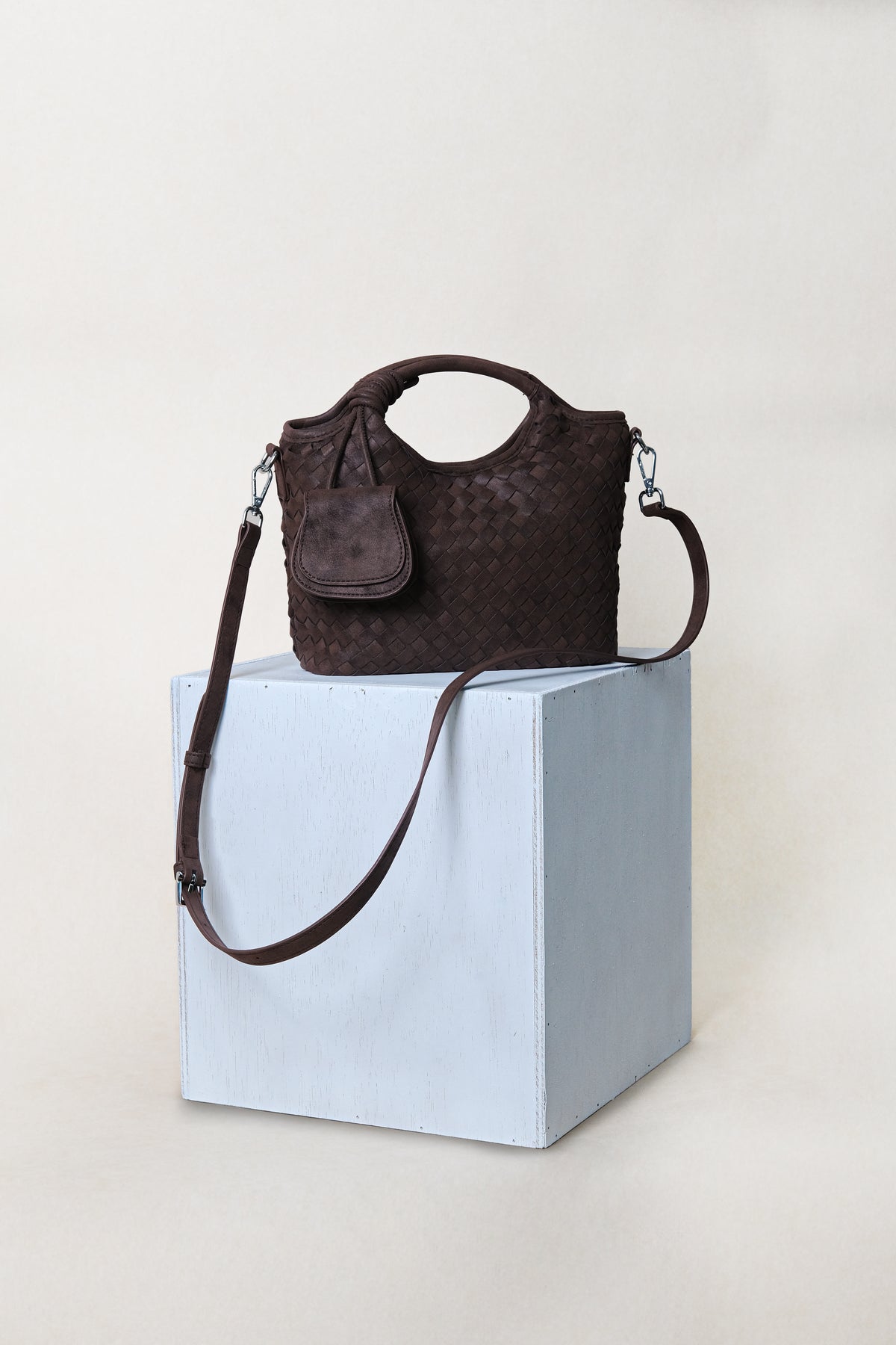 Artisan Claire Basket Bag - Coffee