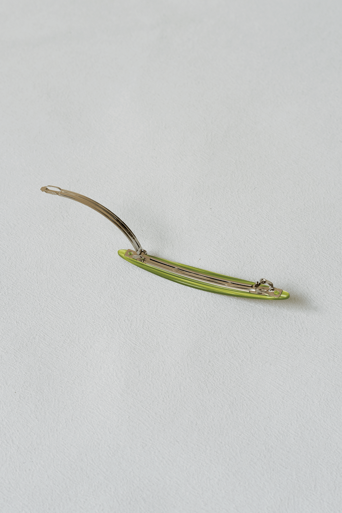 Oval Style Timeless Slim Barrette - Green