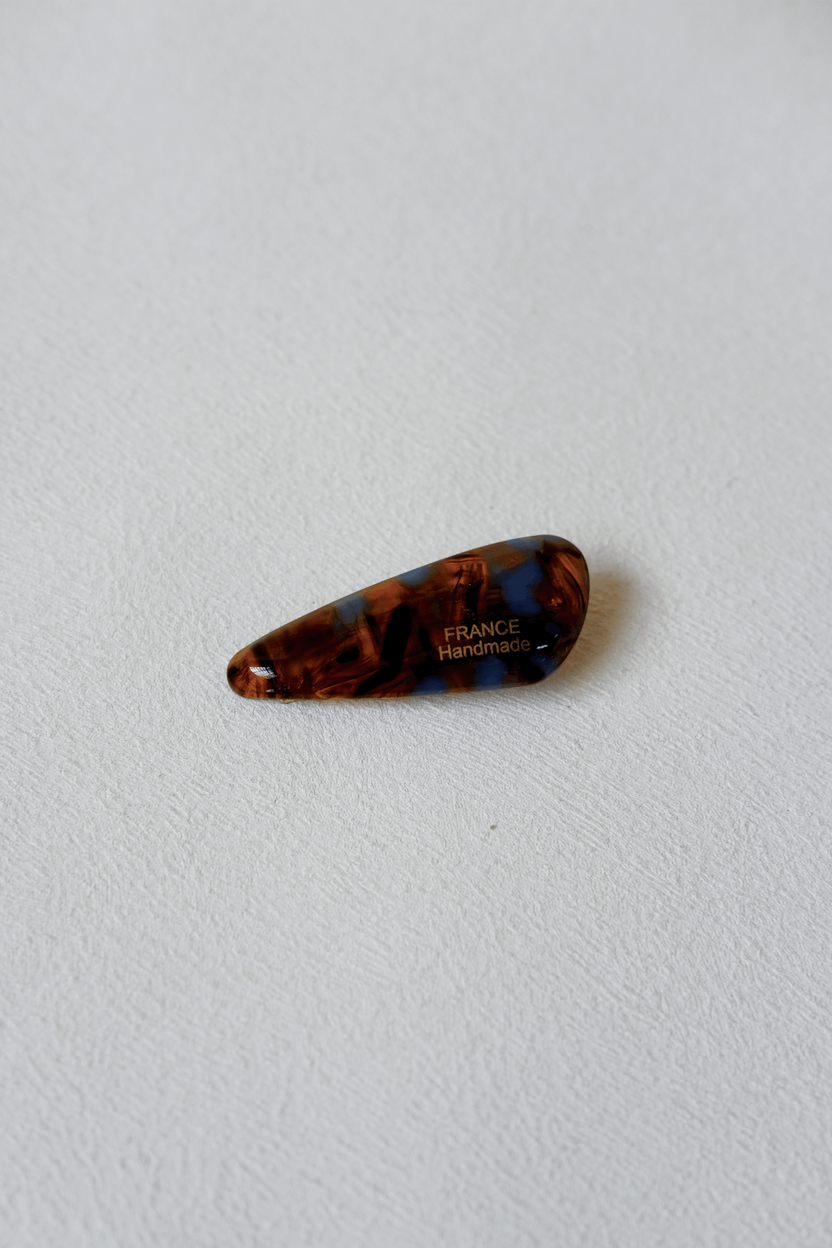 Petite Oval Barrette - Tortoiseshell Blue
