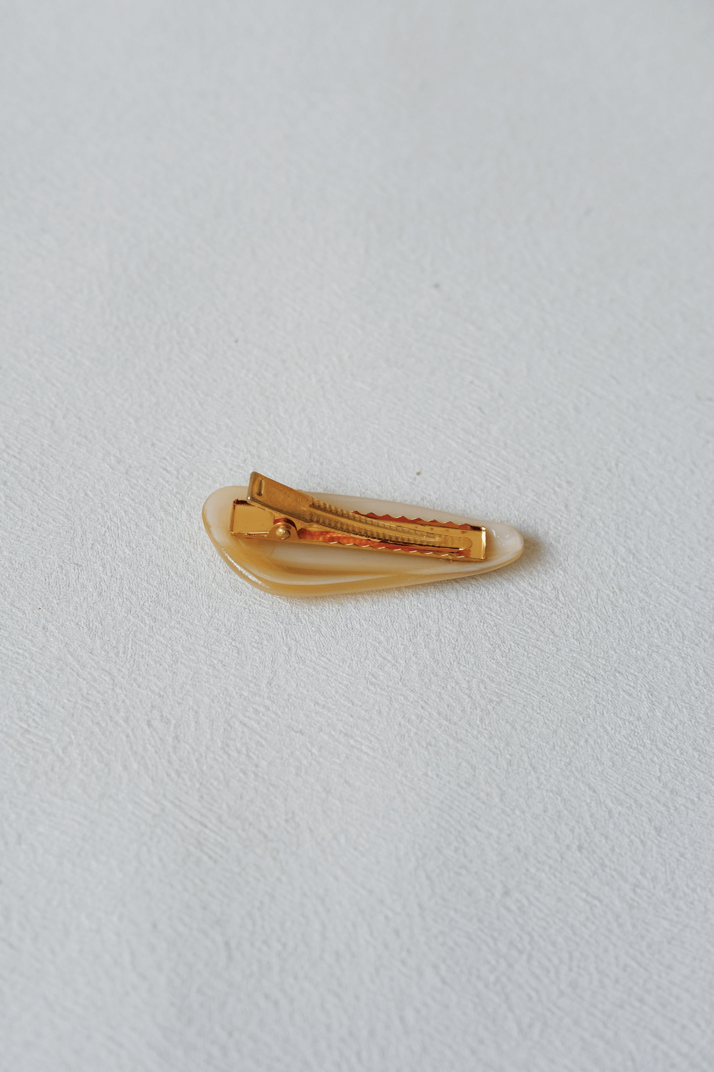 Petite Oval Barrette - Almond
