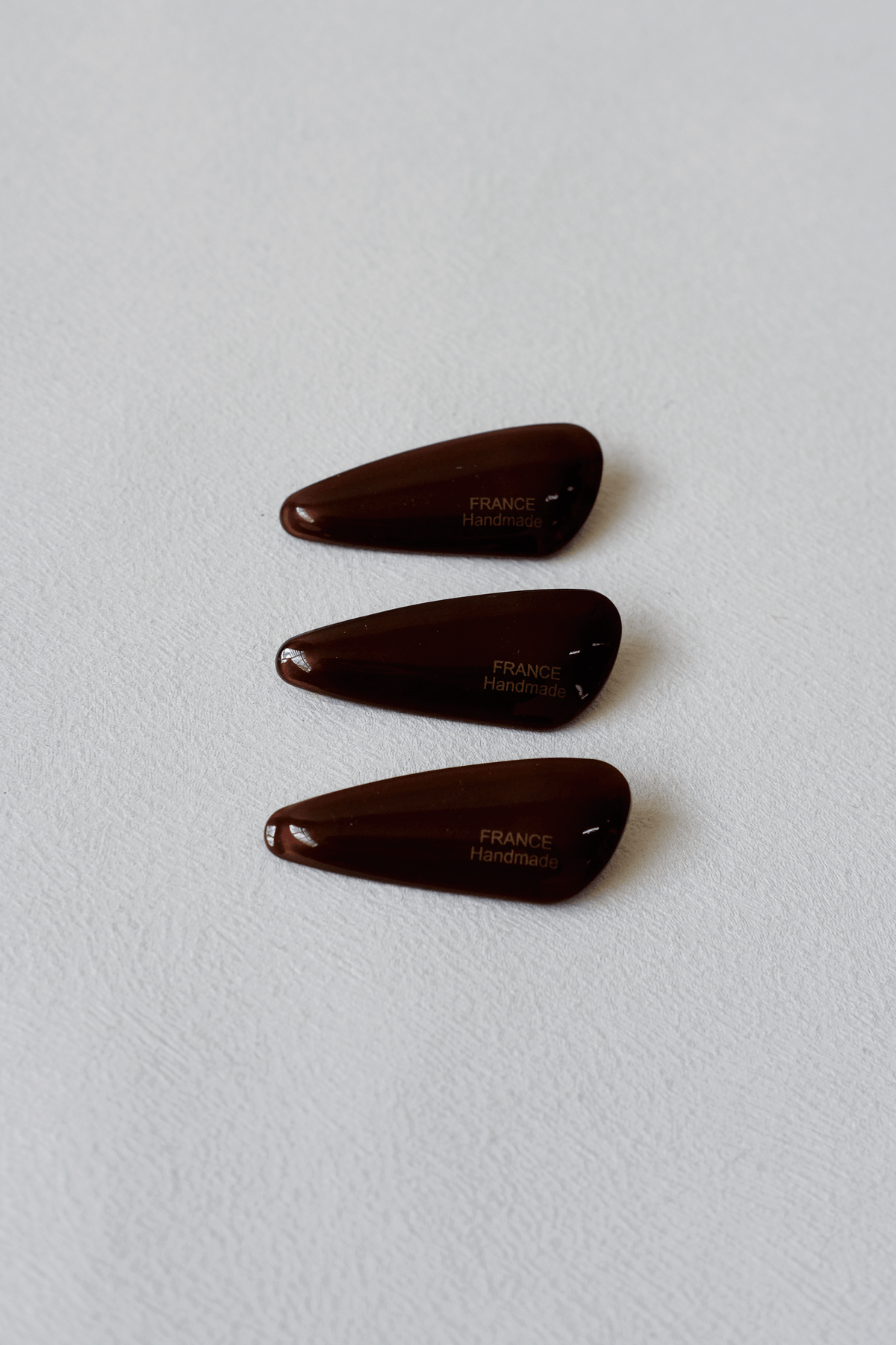Petite Oval Barrette - Dark Brown