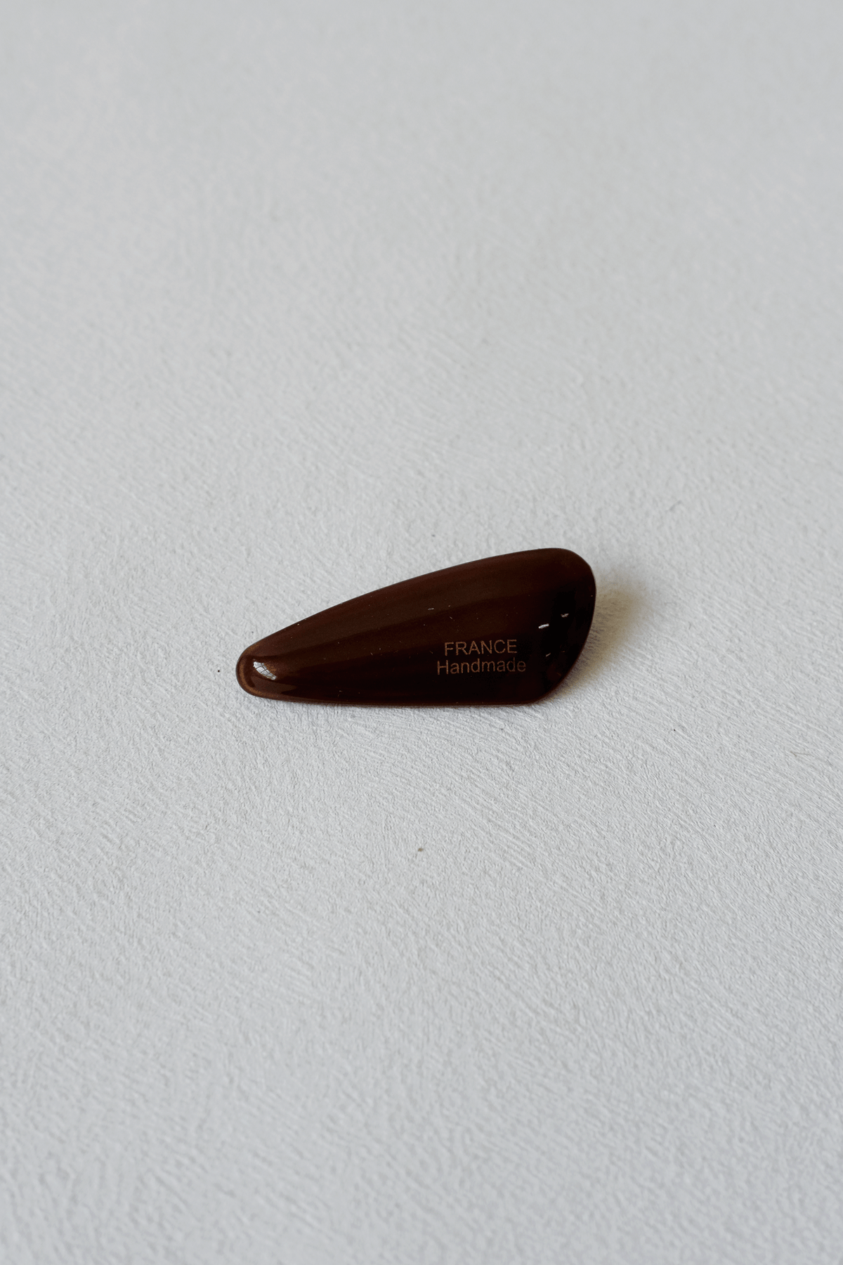 Petite Oval Barrette - Dark Brown