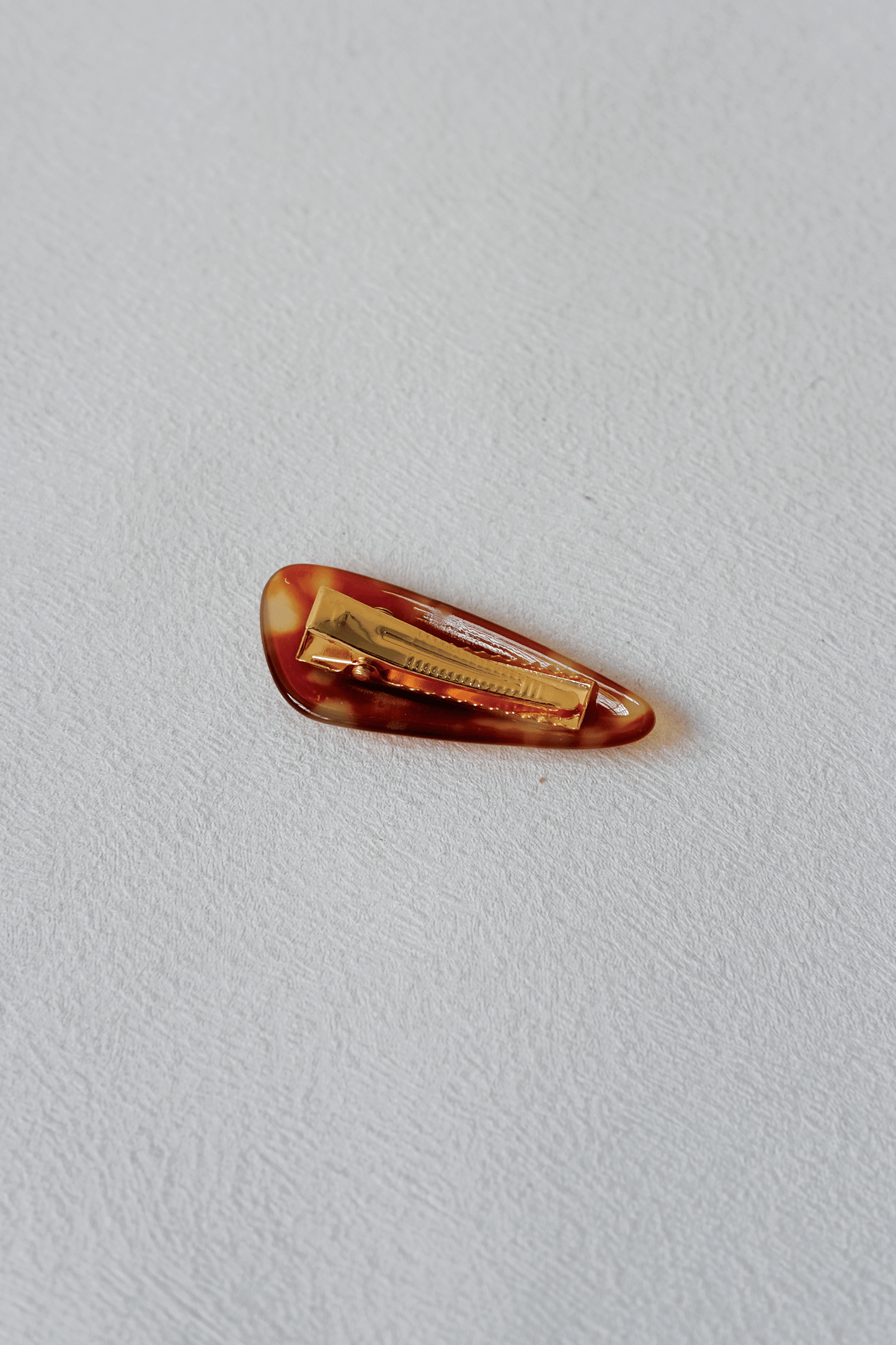 Petite Oval Barrette - Tortoiseshell Pattern