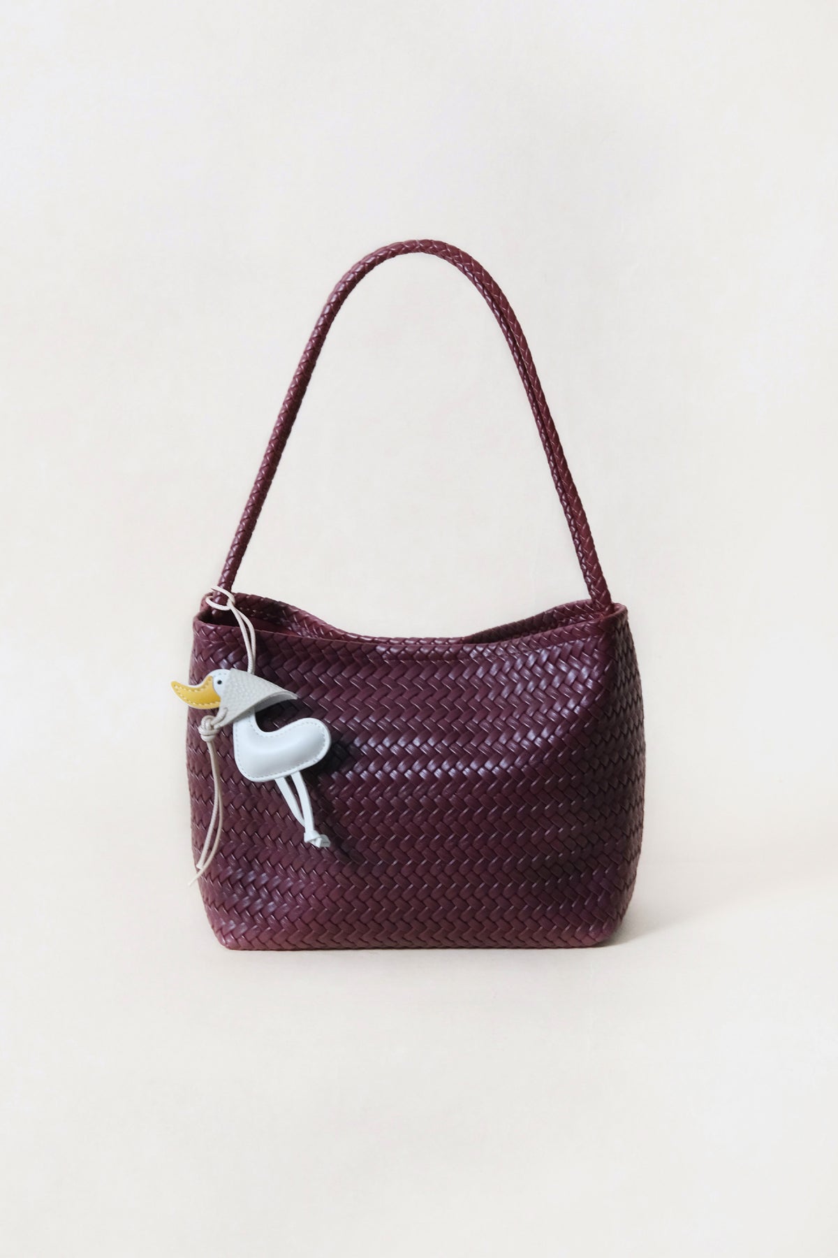 Artisan Heritage Basket Bag - Wine Red
