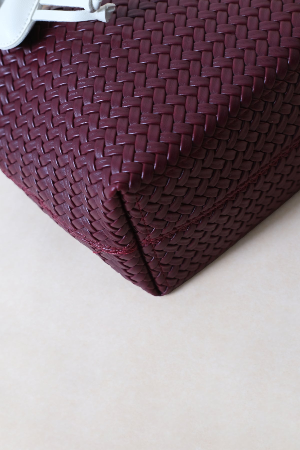 Artisan Heritage Basket Bag - Wine Red (With Charm)