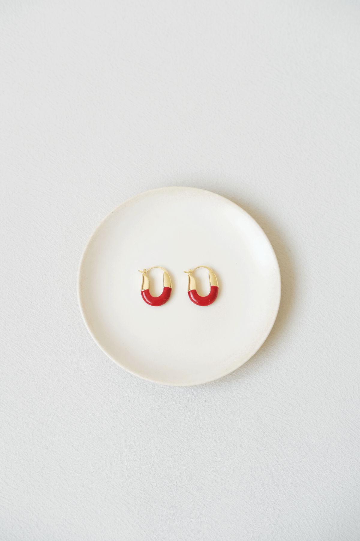 Red Gold–Tone Earrings