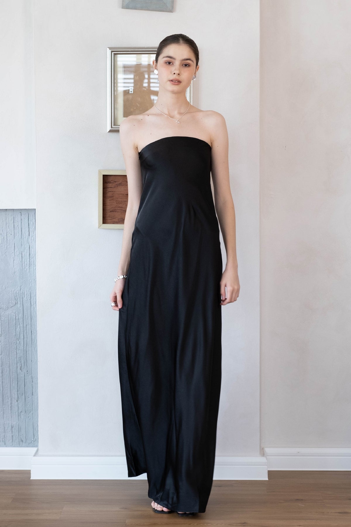 Midnight Satin Muse Gown