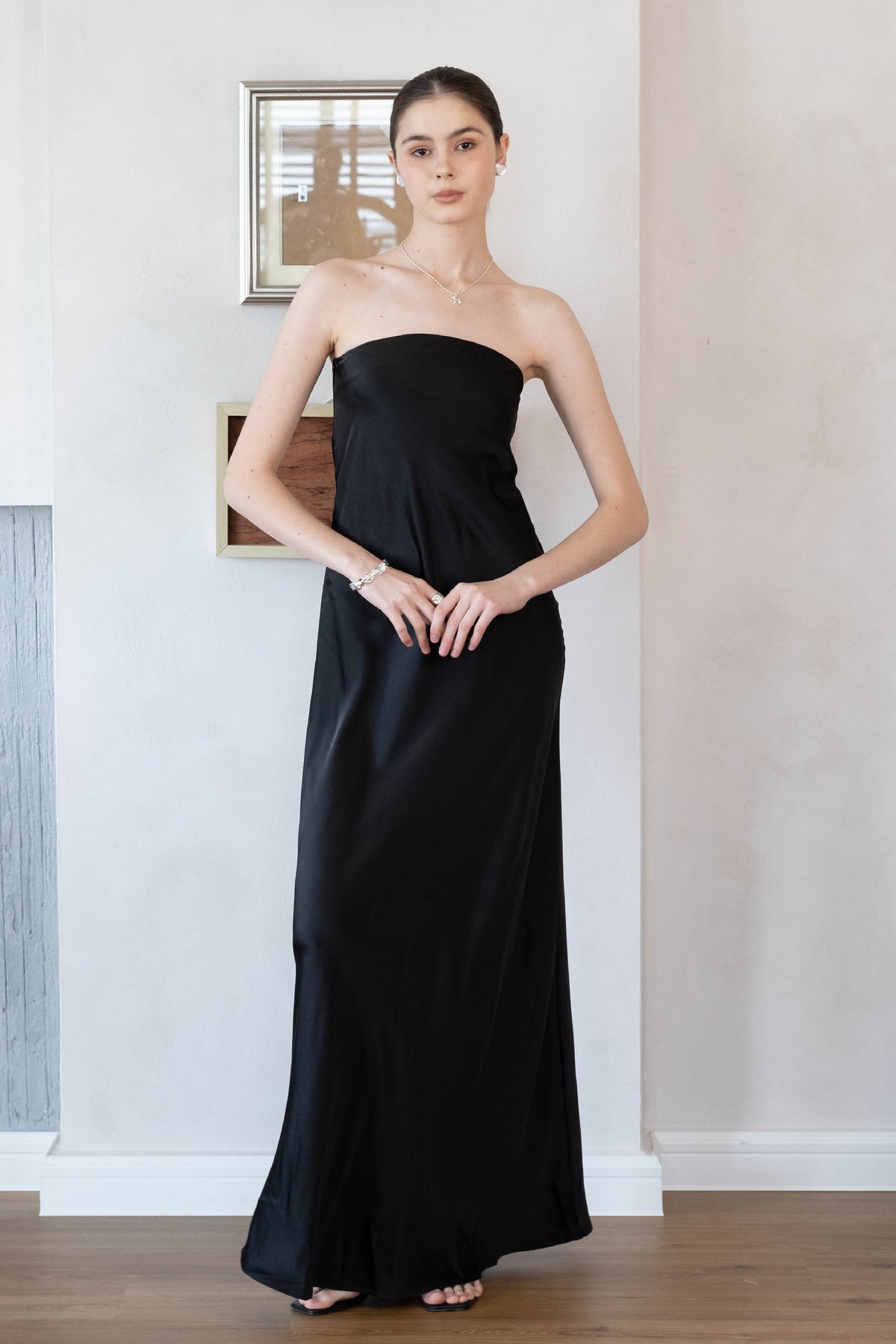 Midnight Satin Muse Gown