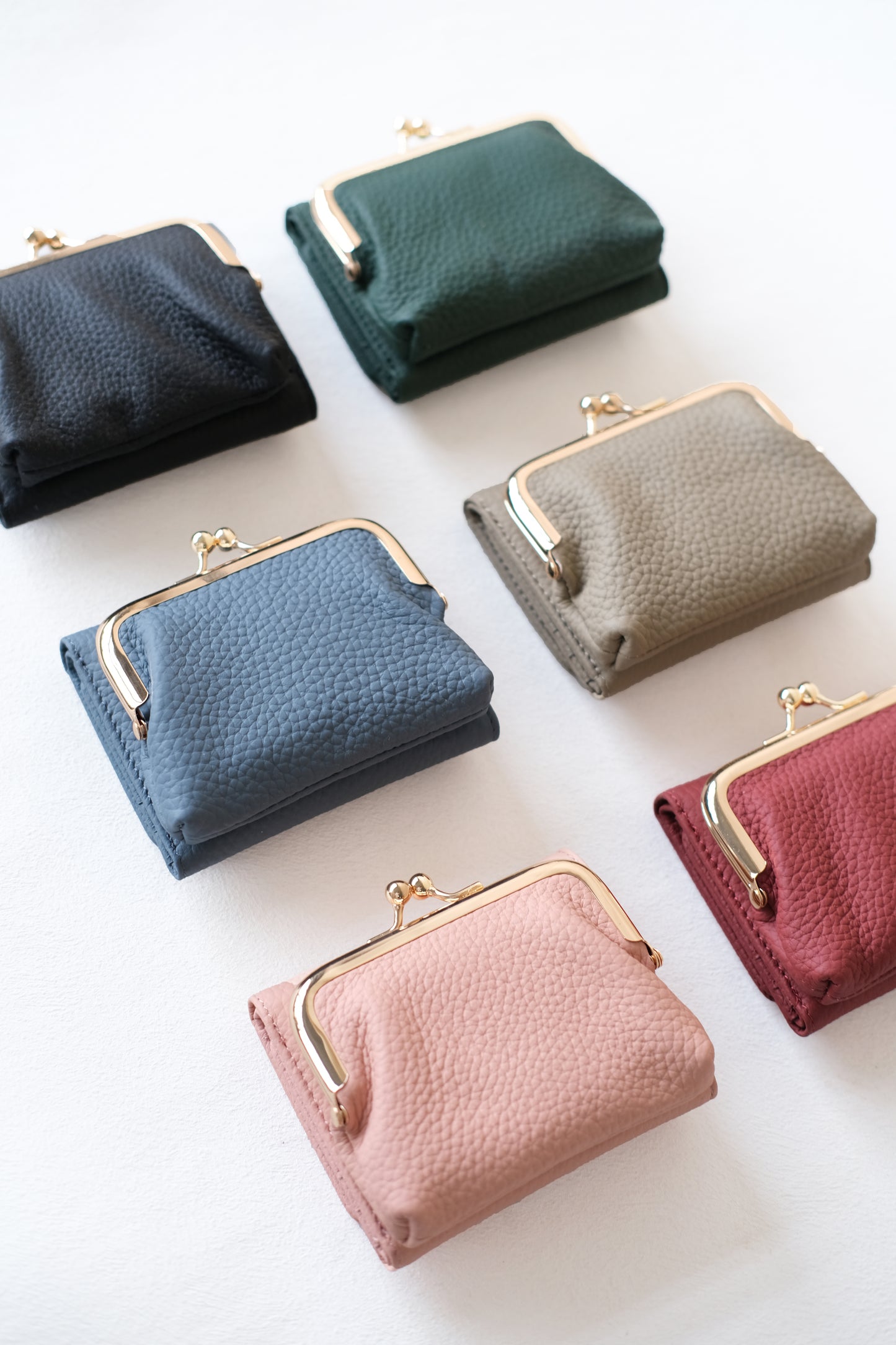 Signature Metal-Clasp Compact Wallet - Blue