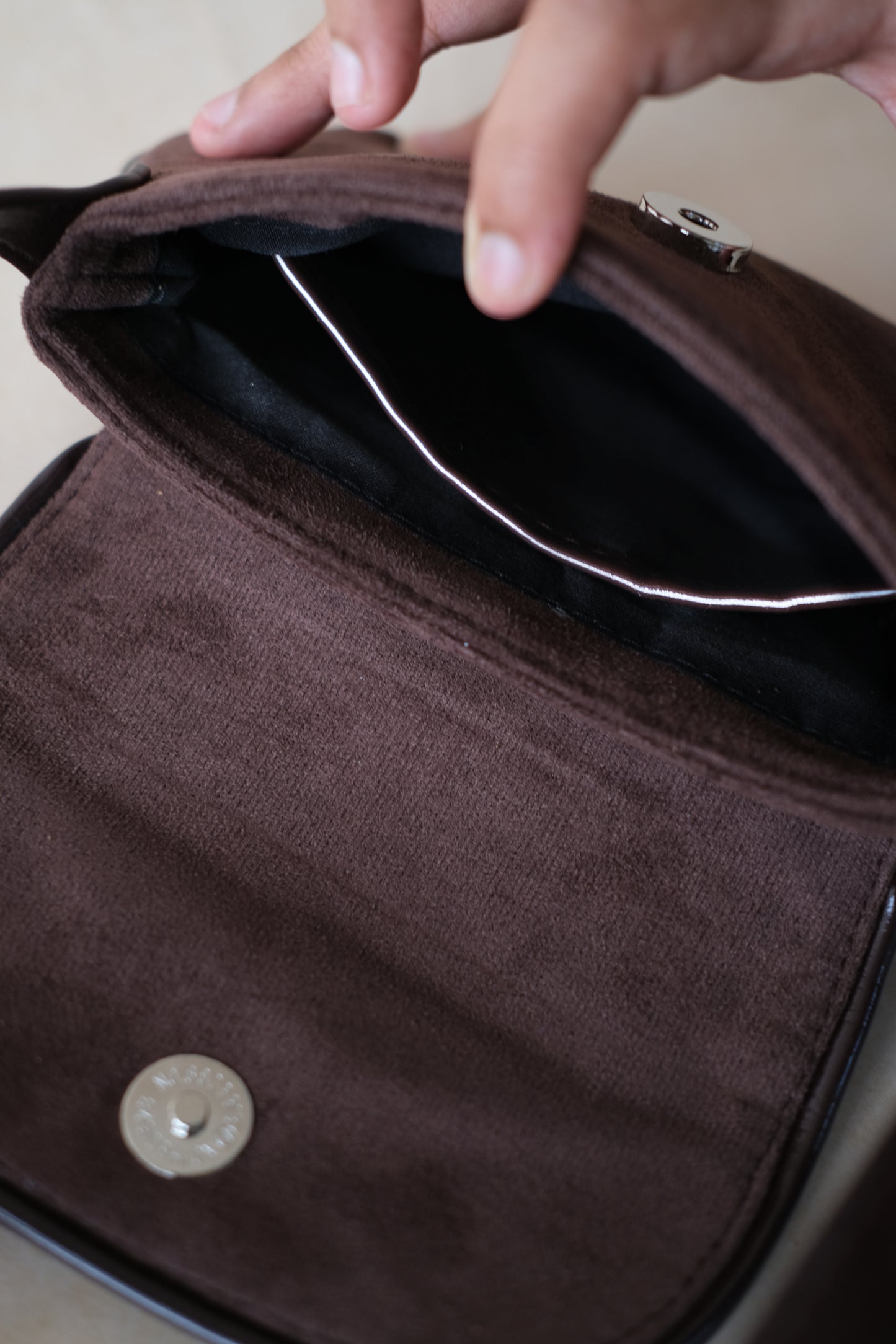 Classic Saddle Underarm Bag - Coffee