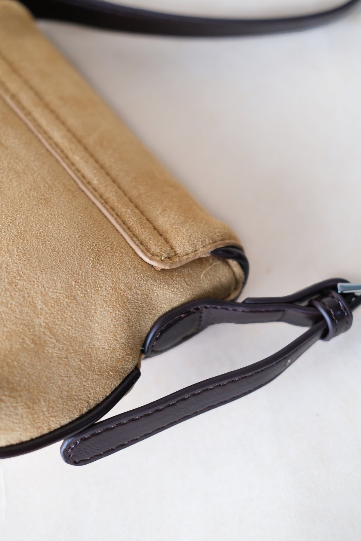 Classic Saddle Underarm Bag - Almond