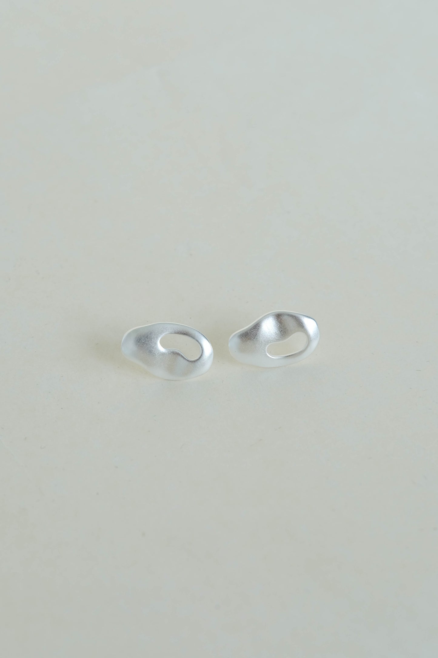 French Matte Special-Shaped Hollow Stud Earrings