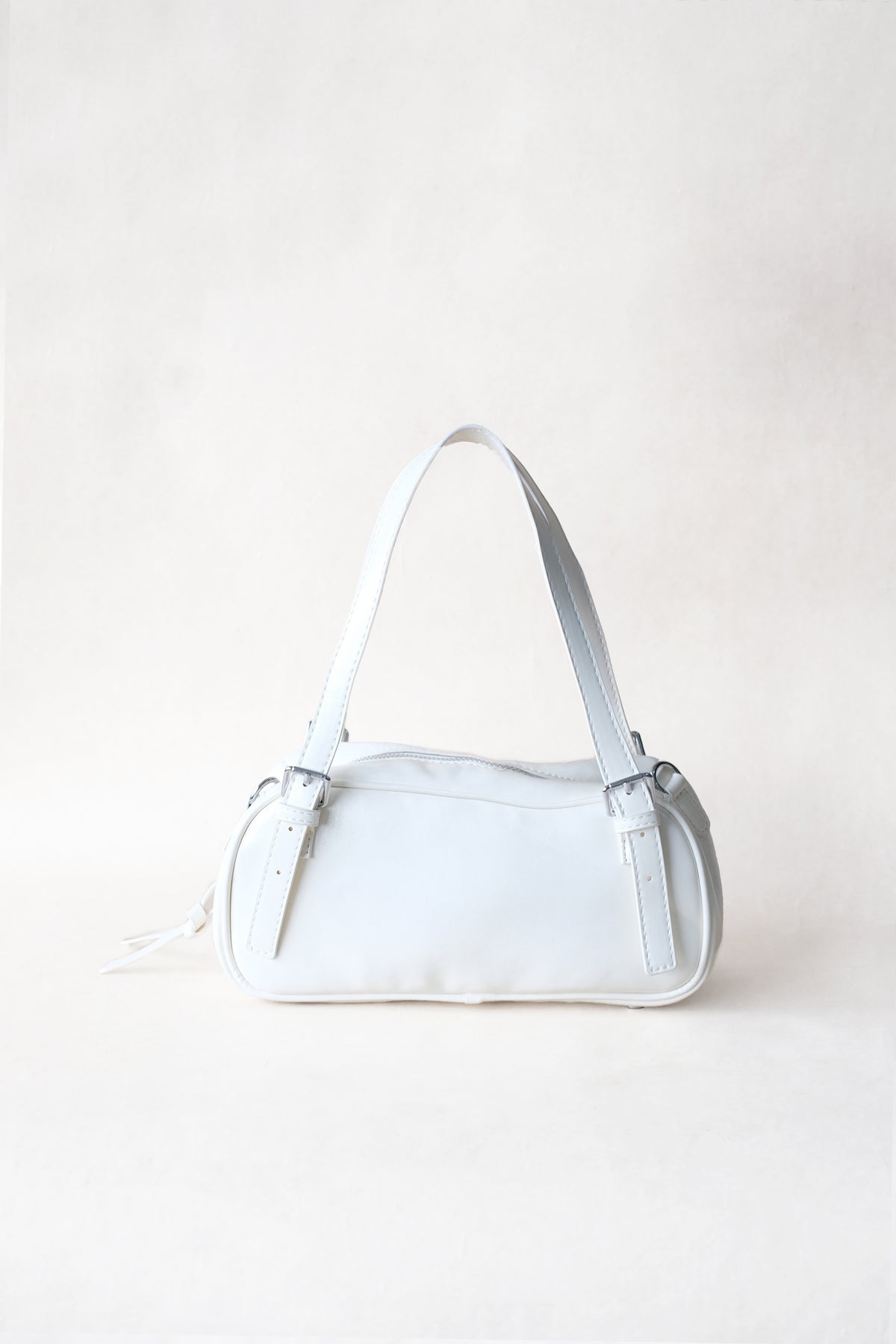 Vintage Baguette Shoulder Bag - Cream White
