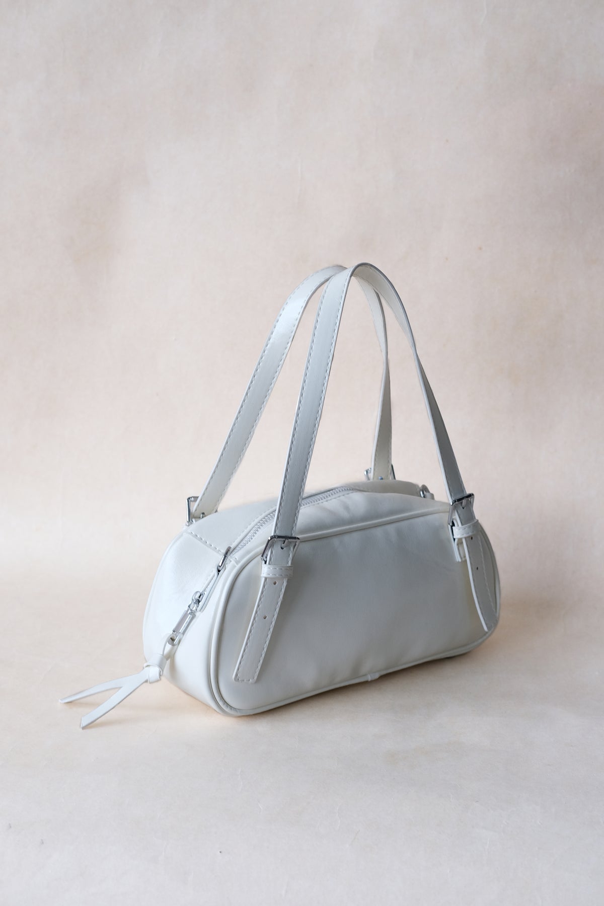 Vintage Baguette Shoulder Bag - Cream White