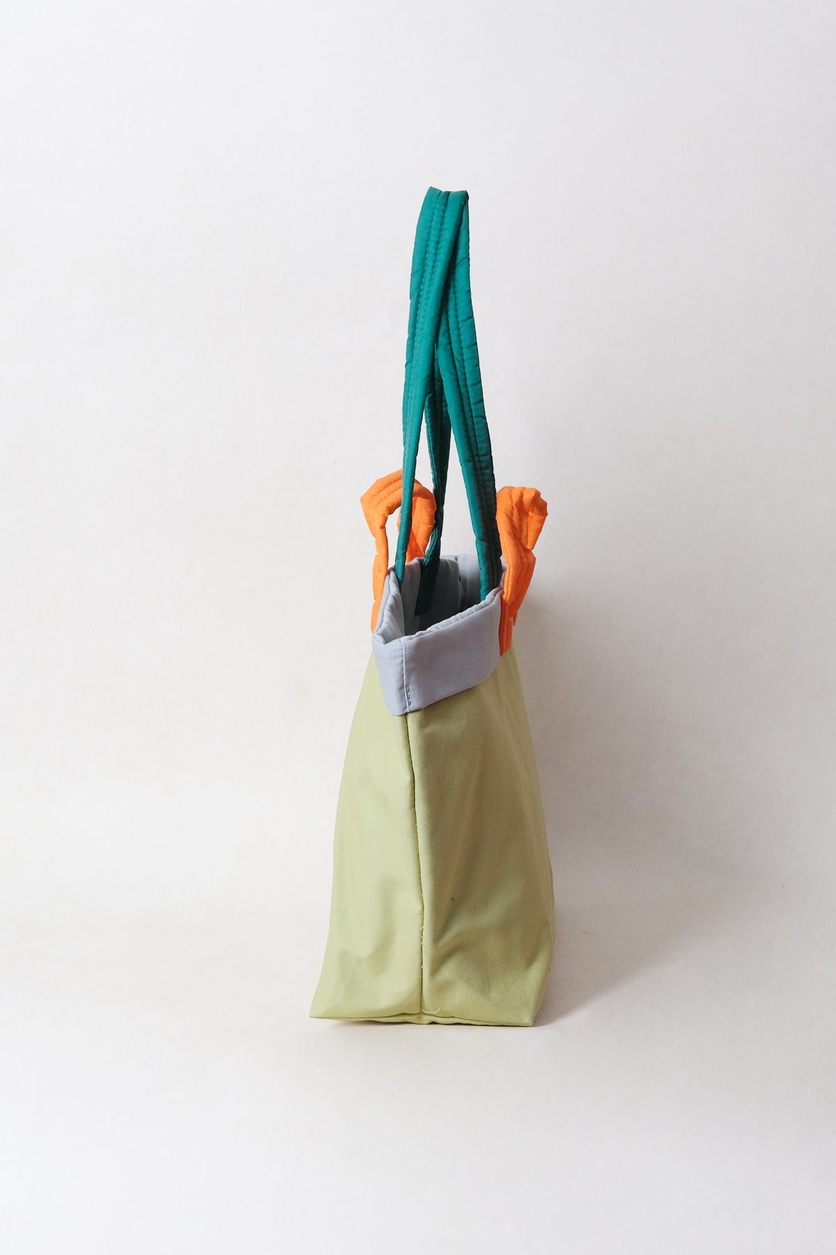 Marlow Canvas Tote - Green + Grey