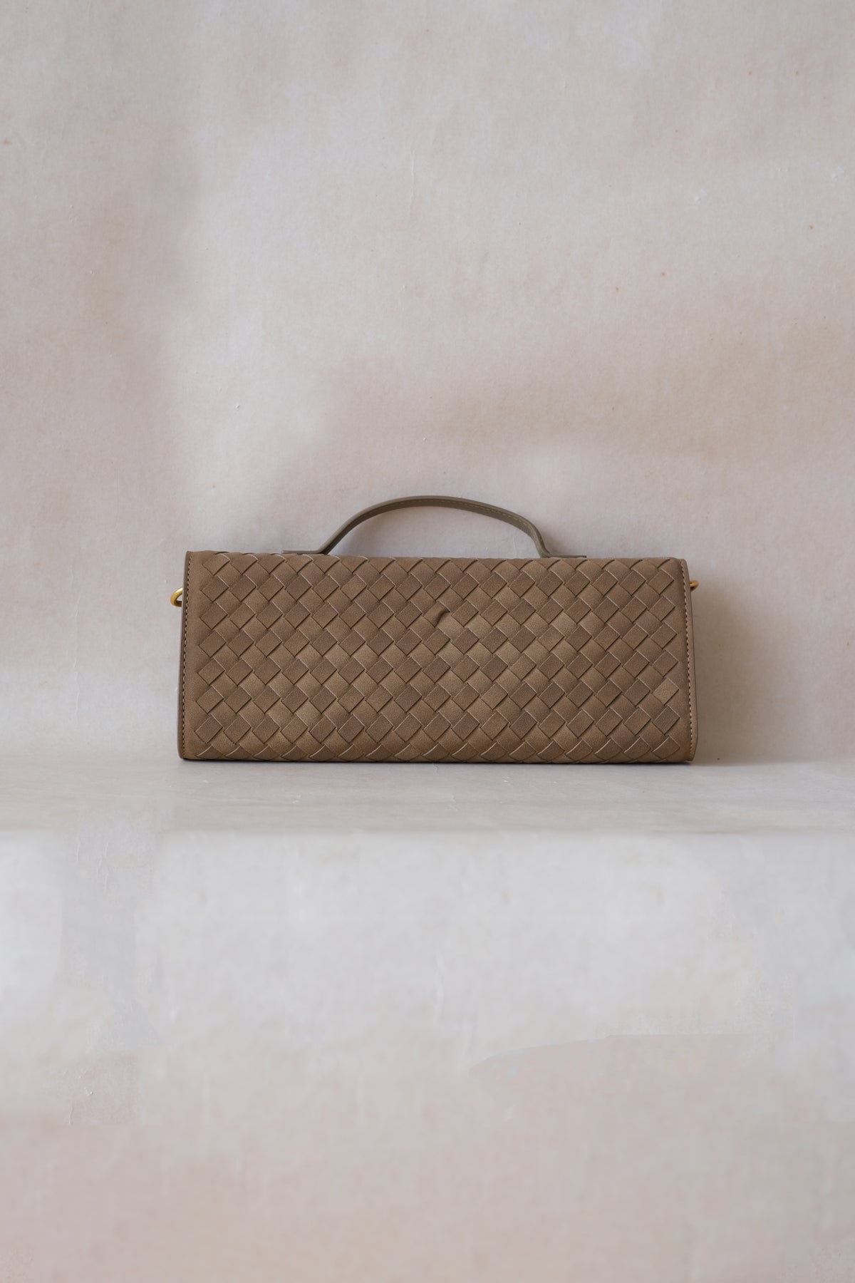 Artisan Crafted Flap Bag - Khaki