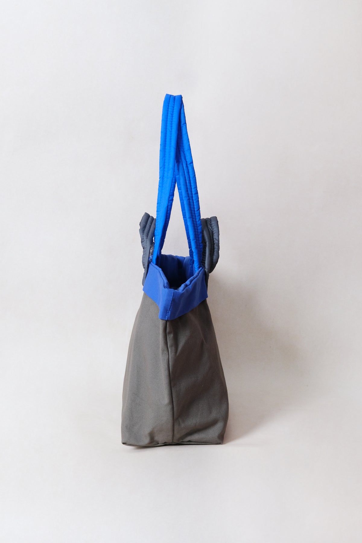 Marlow Canvas Tote - Blue + Oat Latte