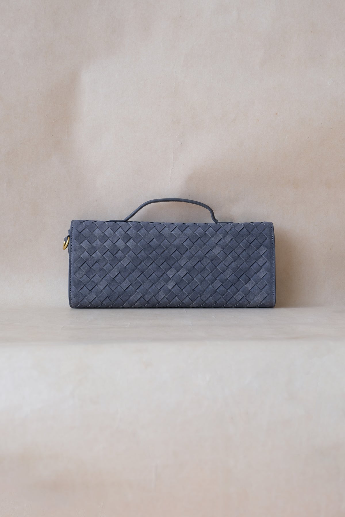 Artisan Crafted Flap Bag - Warm Grey
